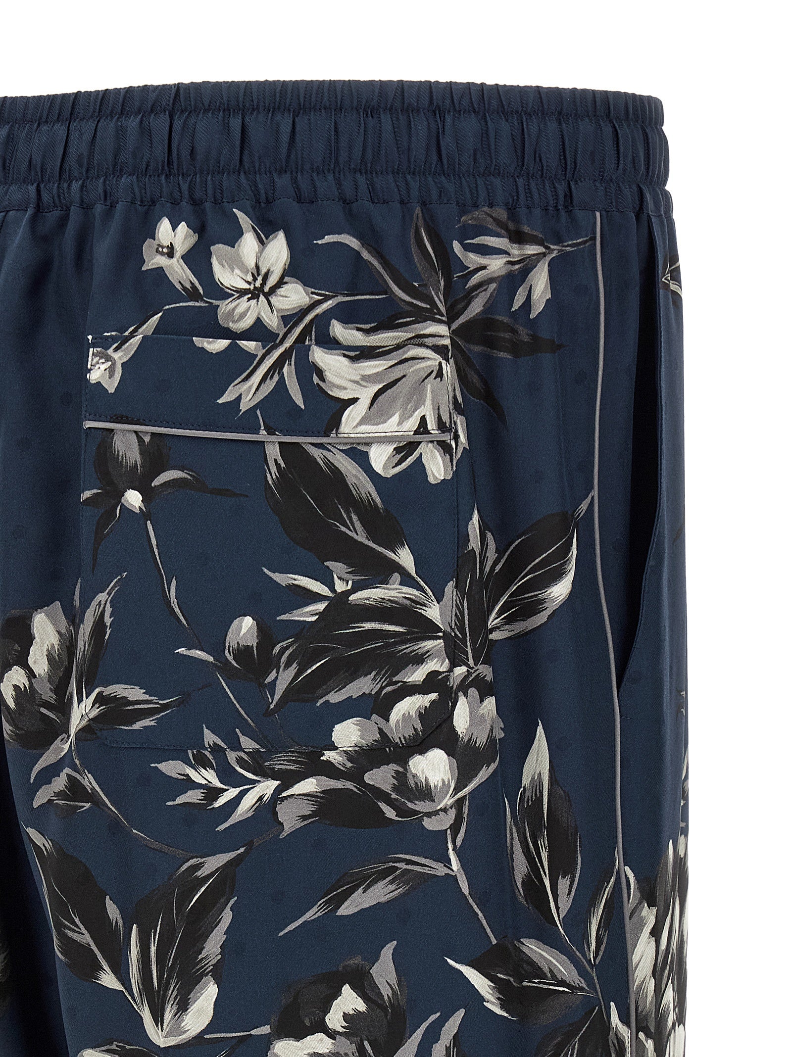 Dolce & Gabbana Blue Silk Casual Pants Dolce & Gabbana