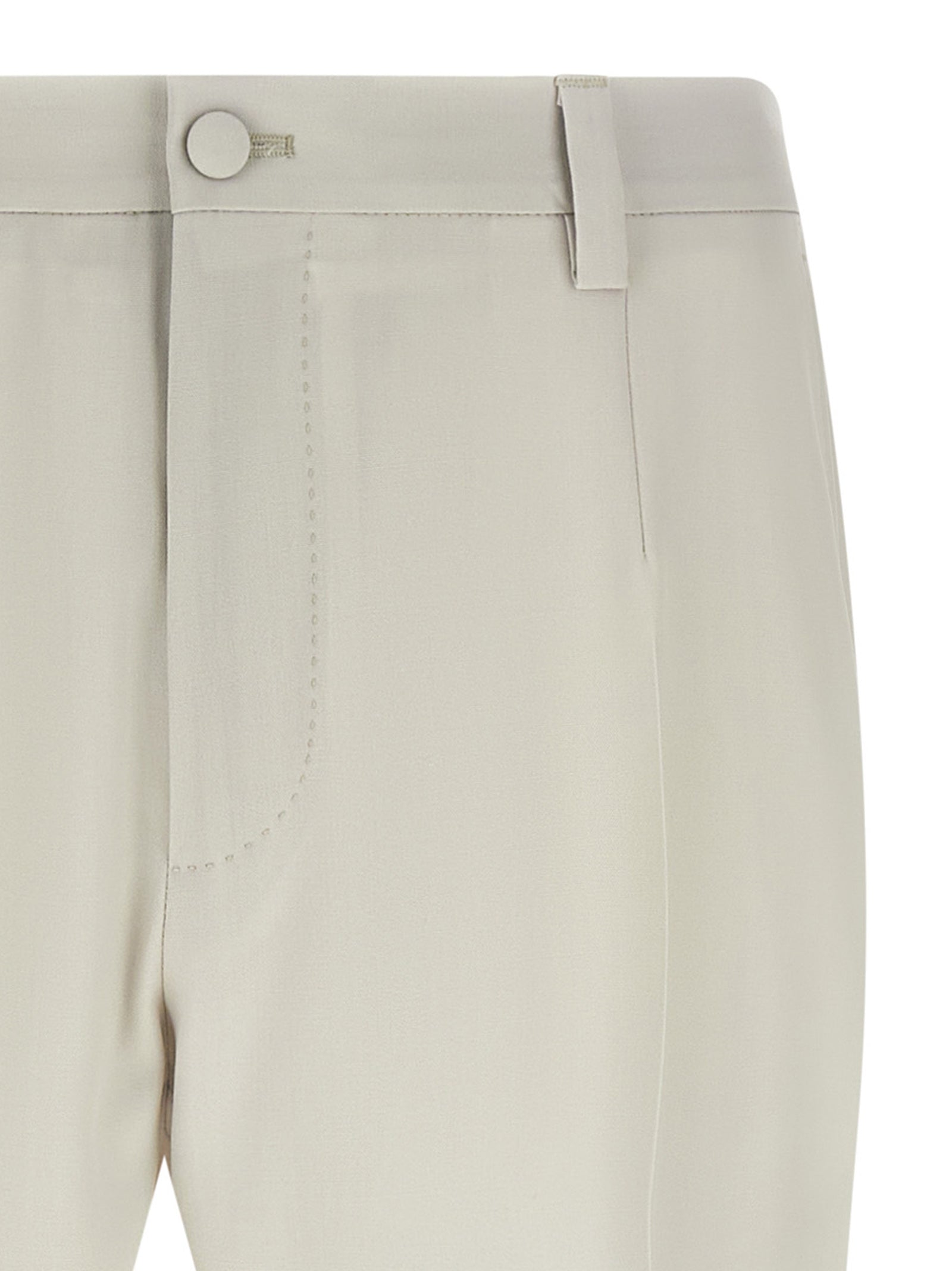 Dolce & Gabbana Beige Virgin Wool Dress Pants Dolce & Gabbana