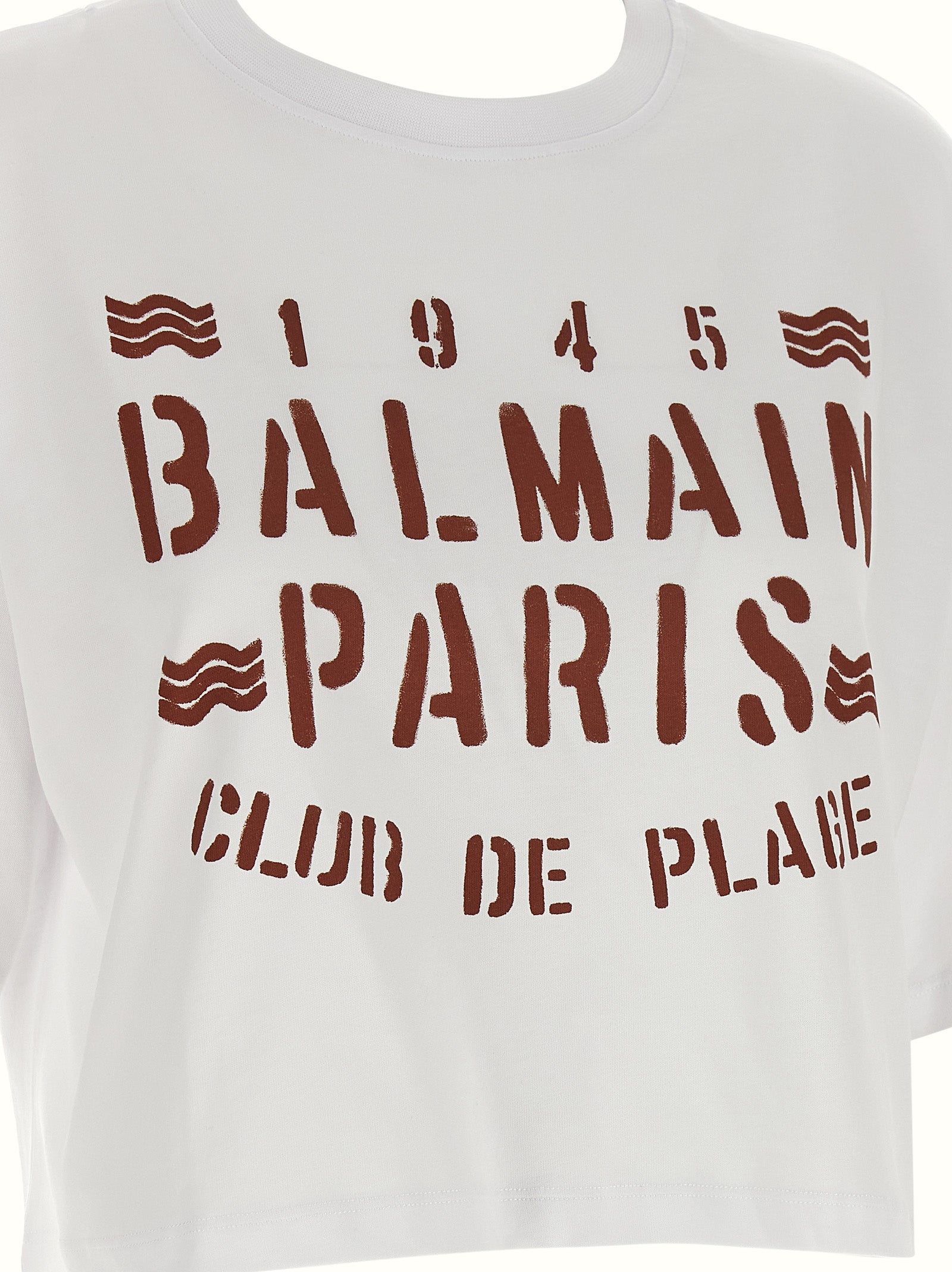 Balmain White Cotton T-Shirt Balmain