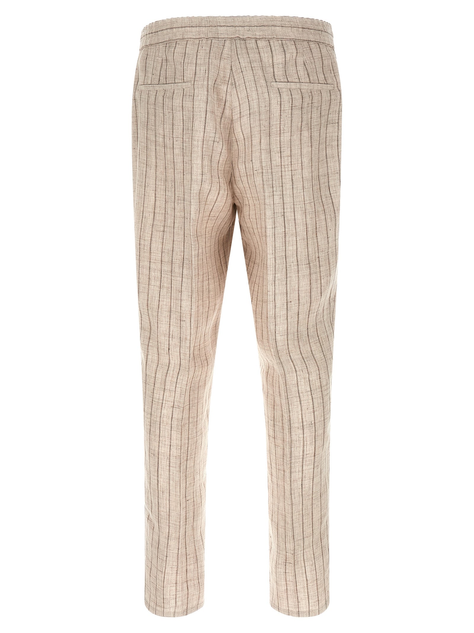 Brunello Cucinelli Beige Linen Casual Pants Brunello Cucinelli