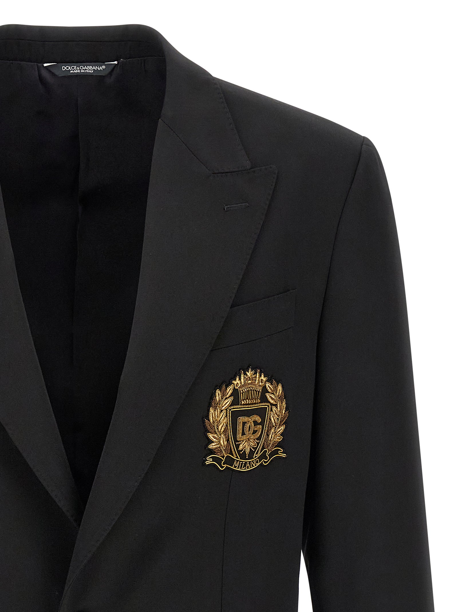 Dolce & Gabbana Black Virgin Wool Blazer Dolce & Gabbana