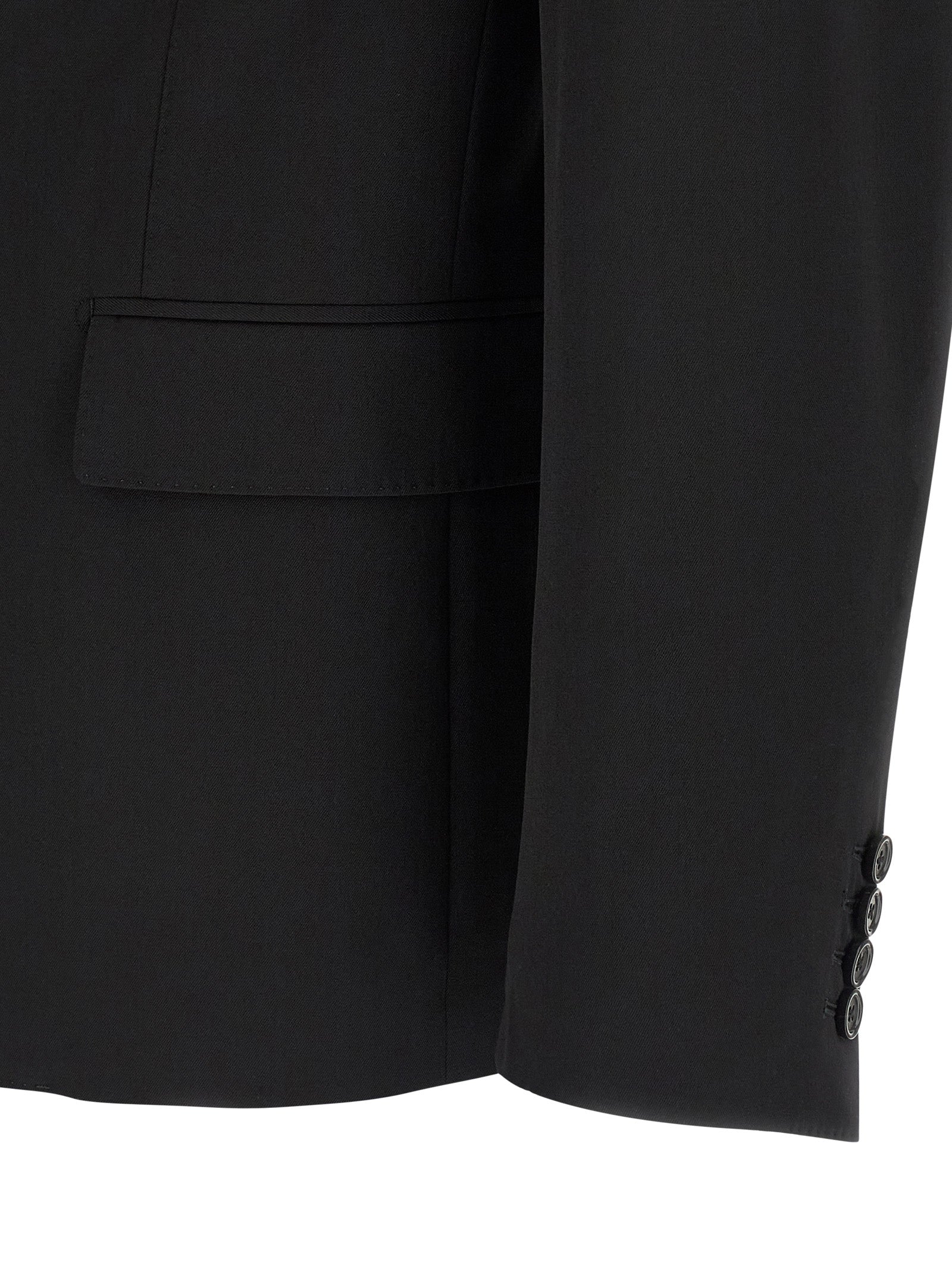 Dolce & Gabbana Black Virgin Wool Blazer Dolce & Gabbana