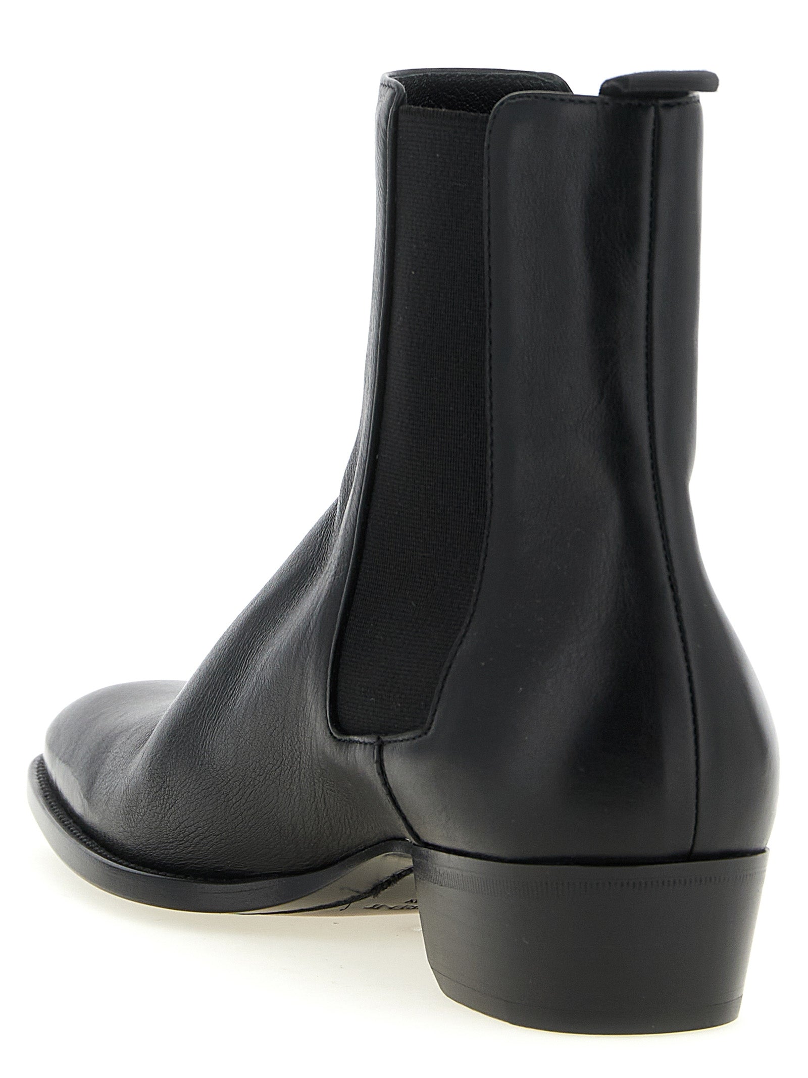 Saint Laurent Black Calfskin Chelsea Boots Saint Laurent