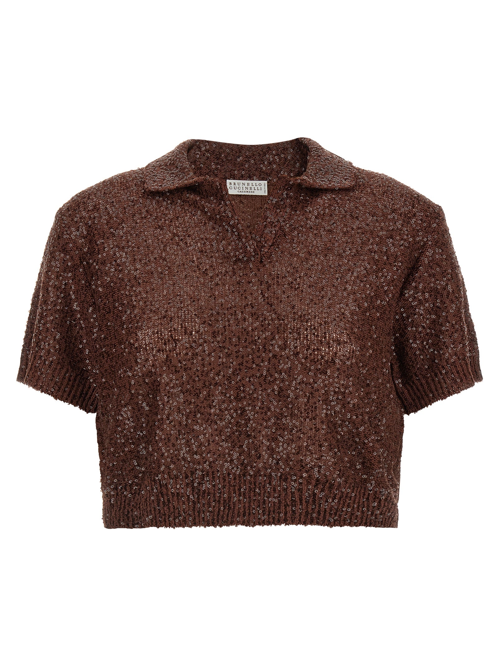 Brunello Cucinelli Brown Linen Polo Shirt Brunello Cucinelli