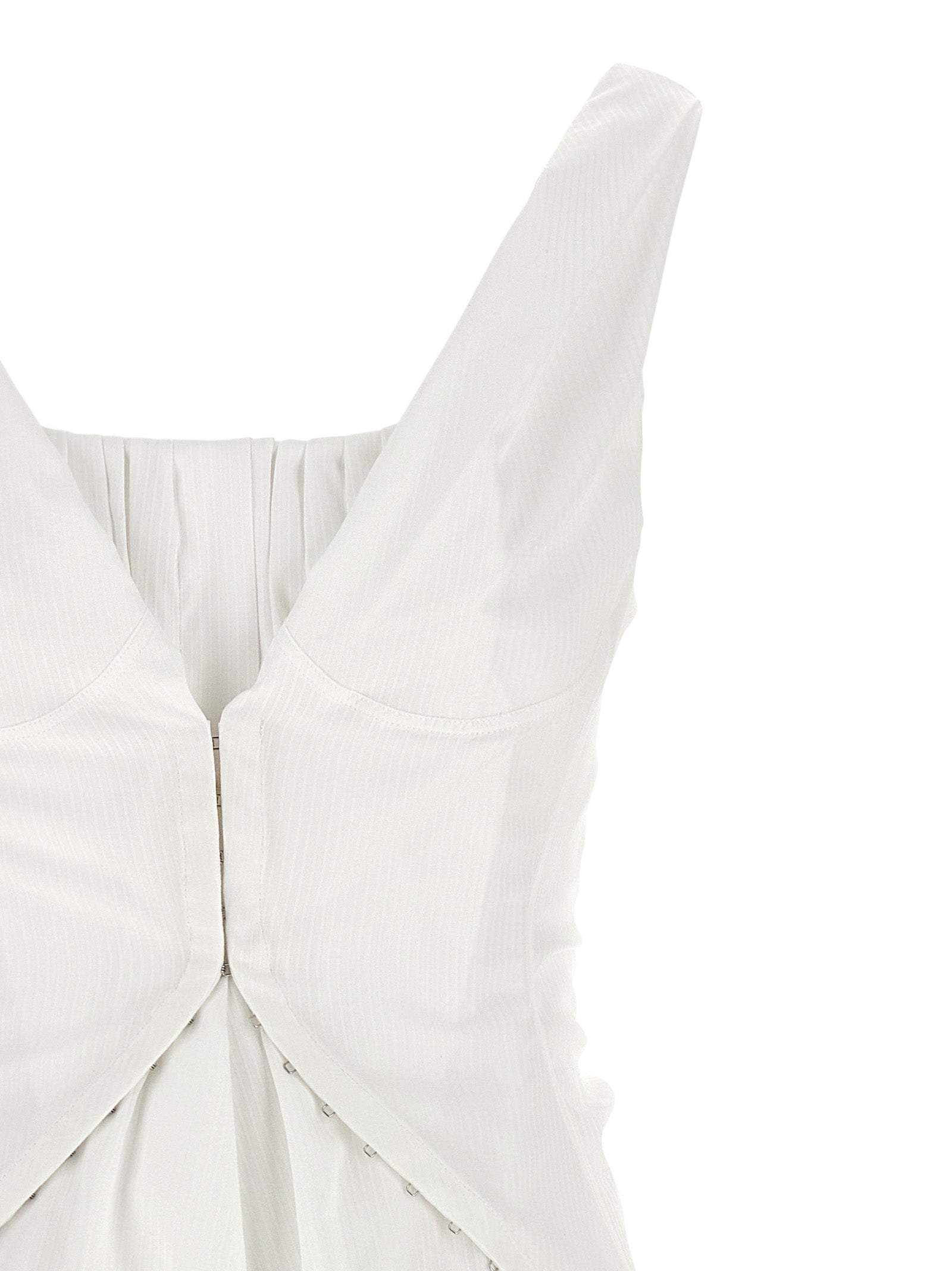 Alexander McQueen White Cotton Short Dress Alexander McQueen