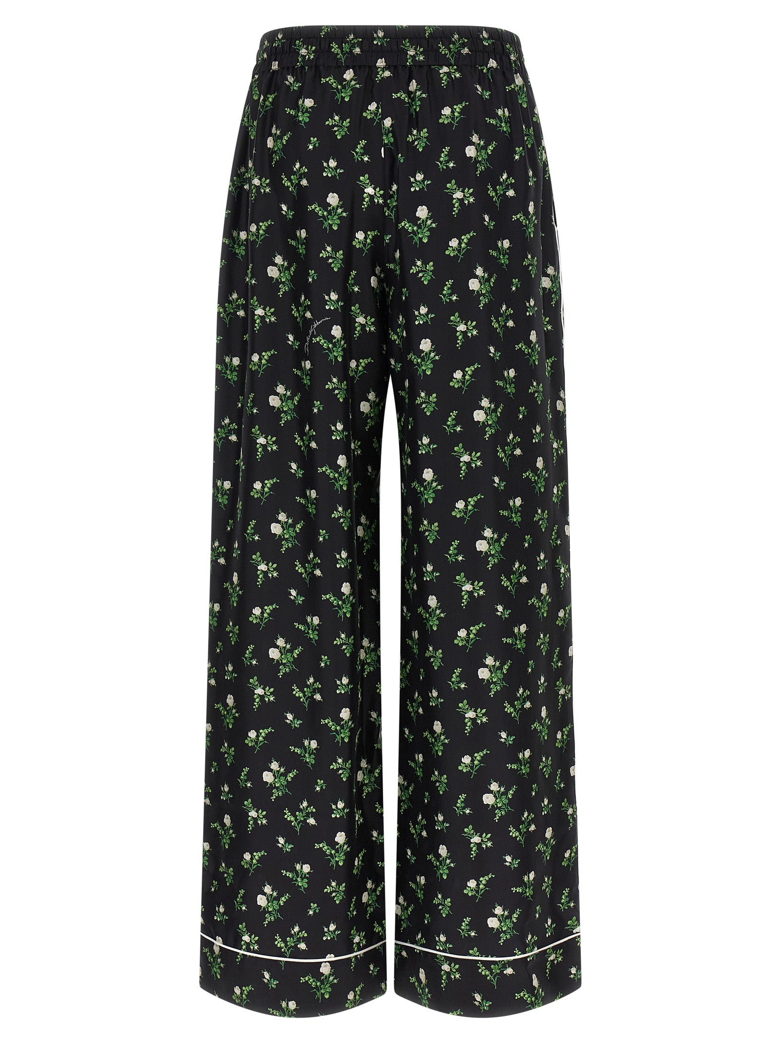 Dolce & Gabbana Black Silk Casual Pants Dolce & Gabbana