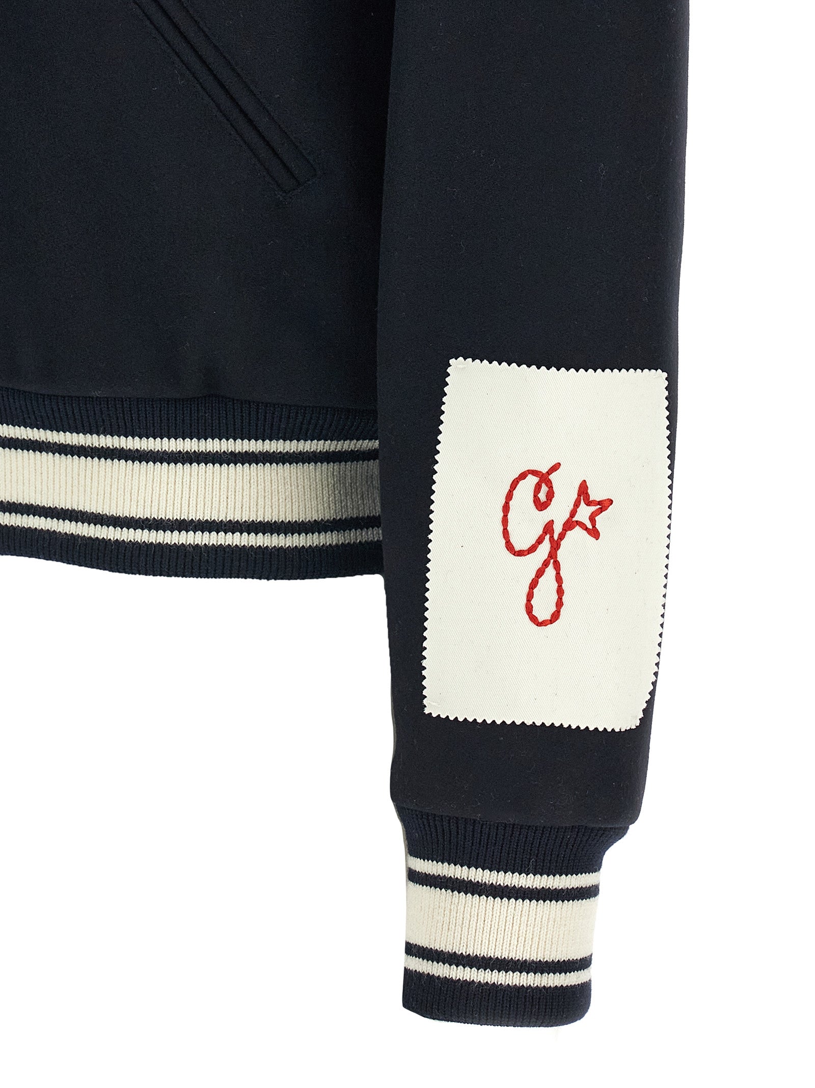 Golden Goose Blue Virgin Wool Bomber Golden Goose