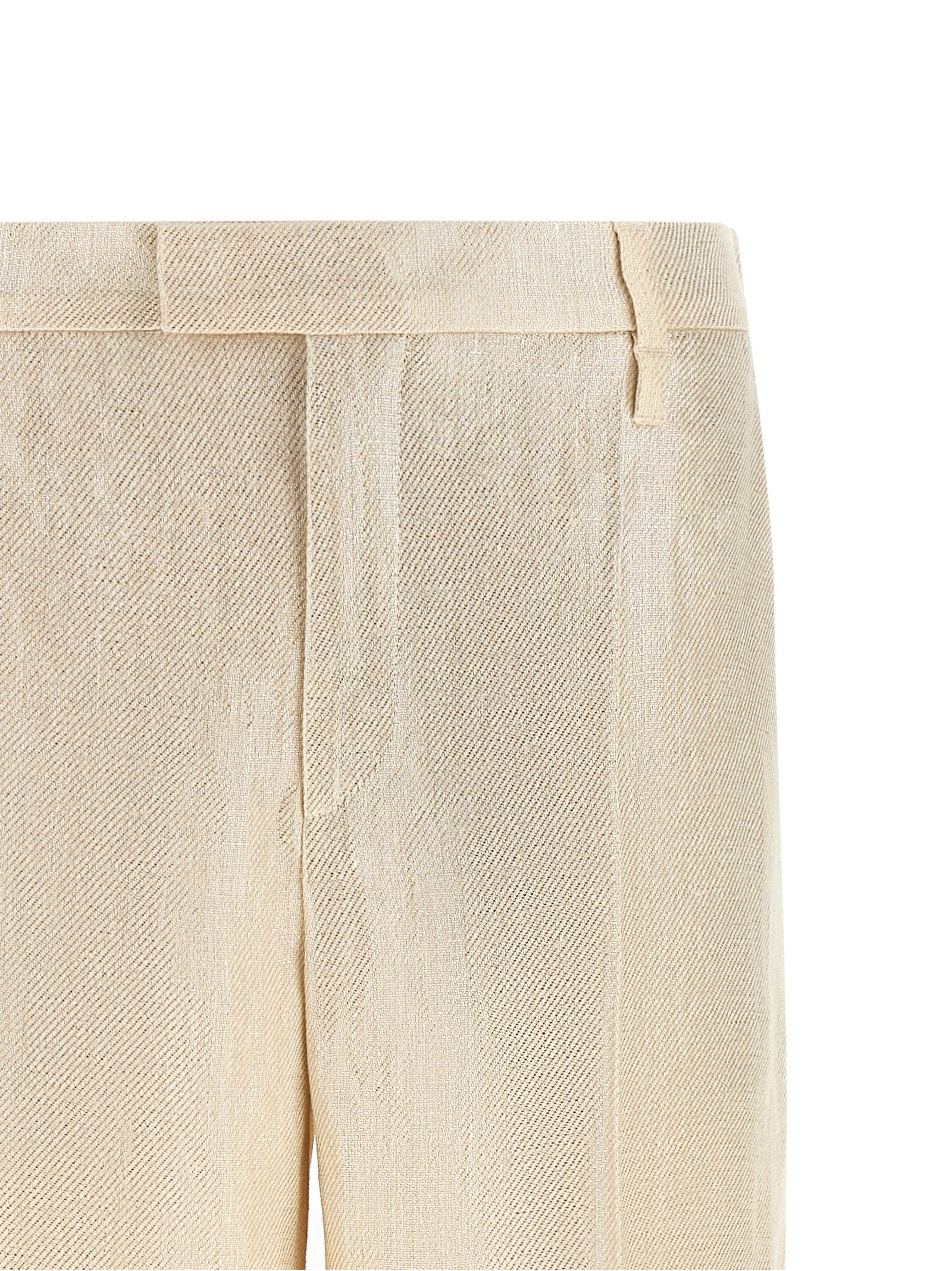 Brunello Cucinelli Gold Linen Casual Pants Brunello Cucinelli