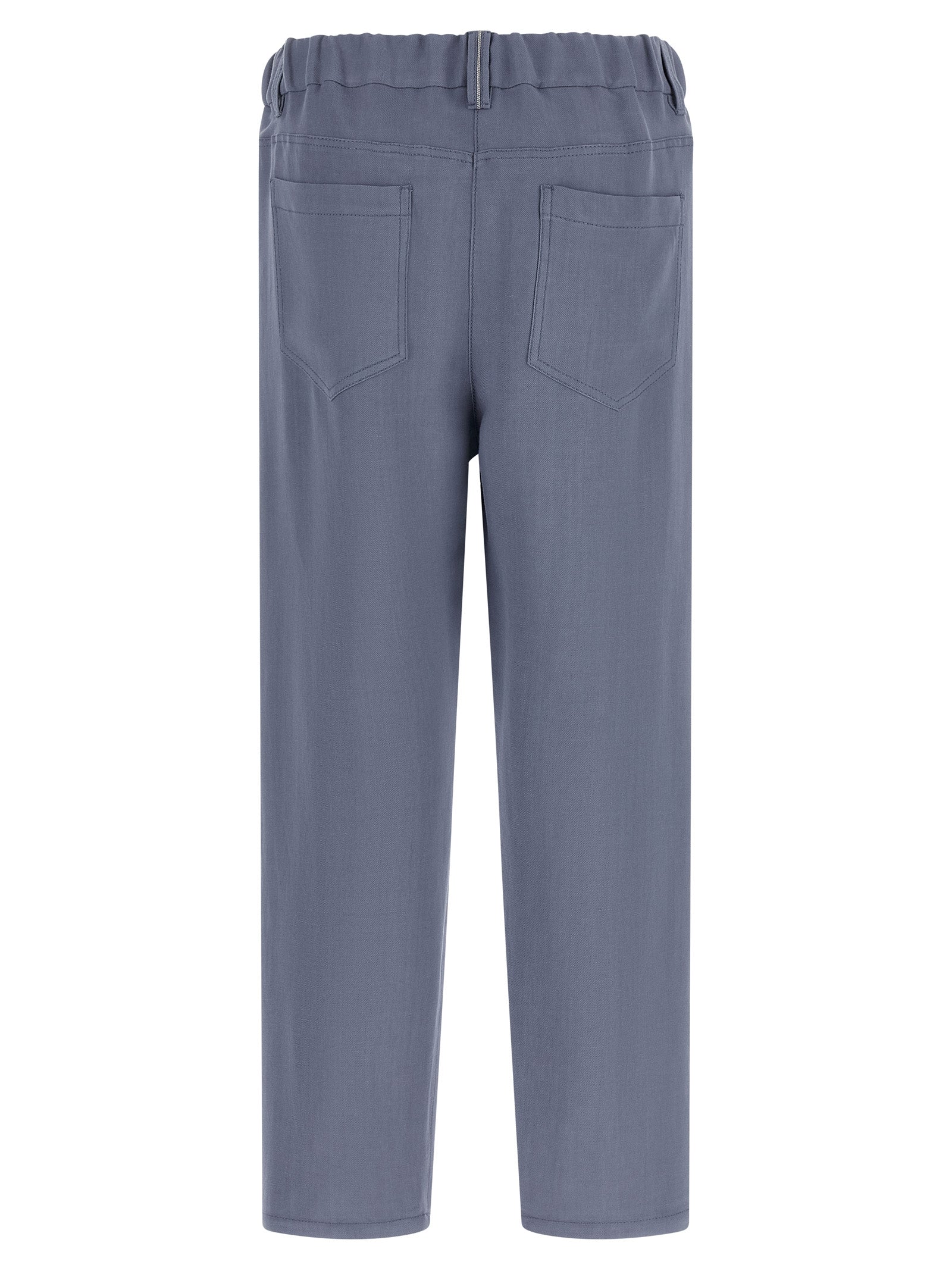 Brunello Cucinelli Blue Viscose Casual Pants Brunello Cucinelli