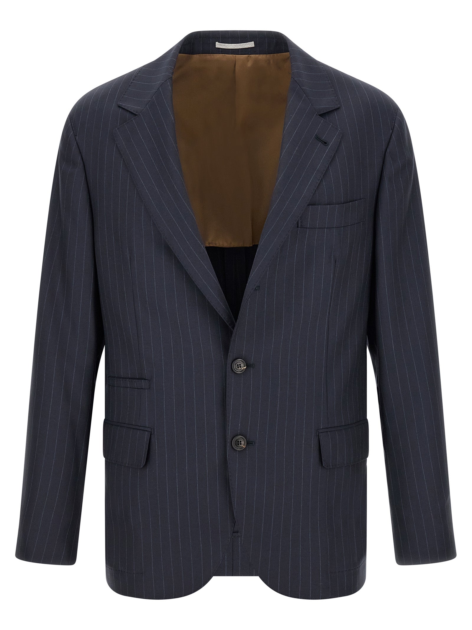 Brunello Cucinelli Blue Virgin Wool Blazer Brunello Cucinelli