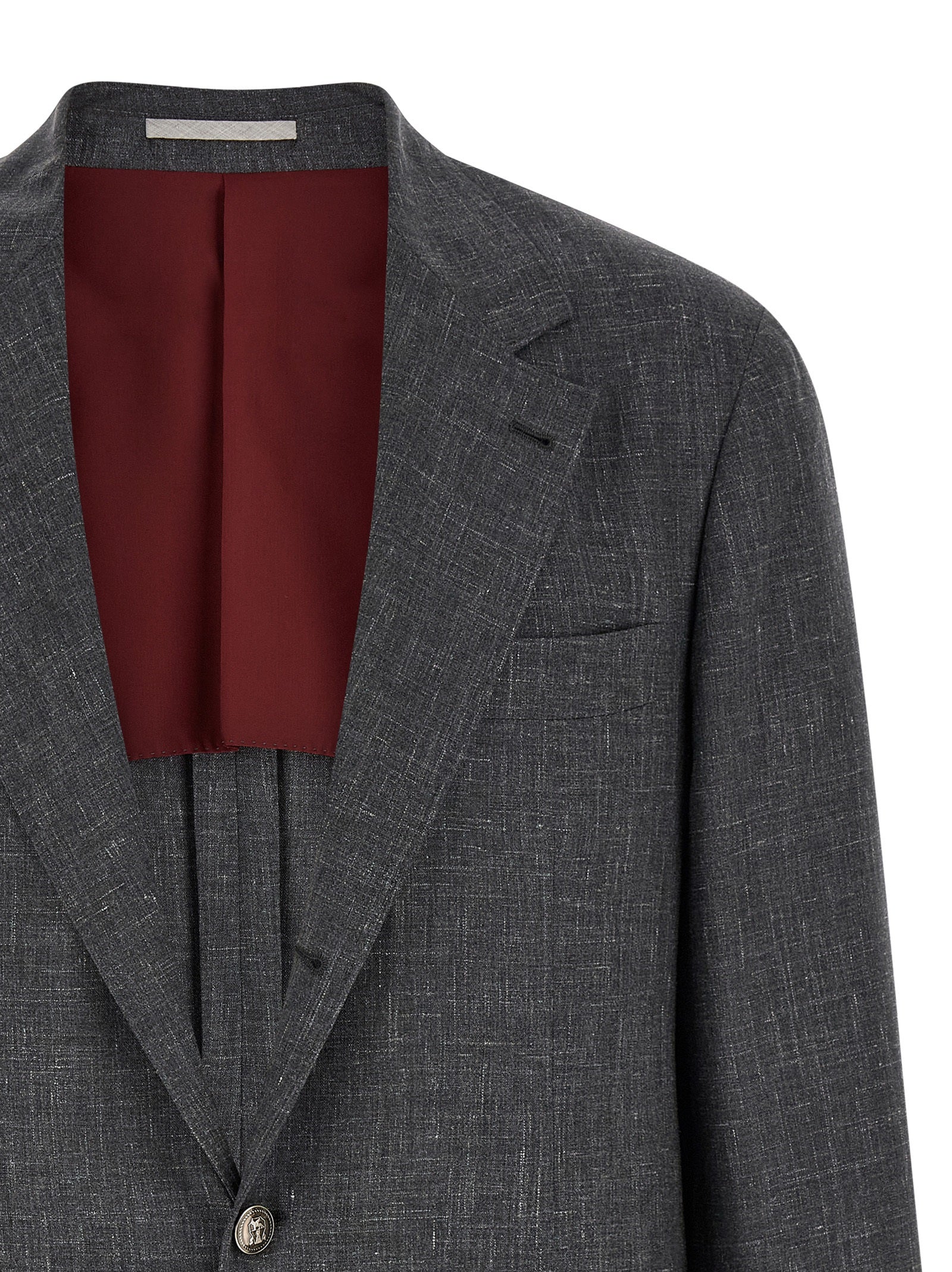 Brunello Cucinelli Gray Wool Blazer Brunello Cucinelli