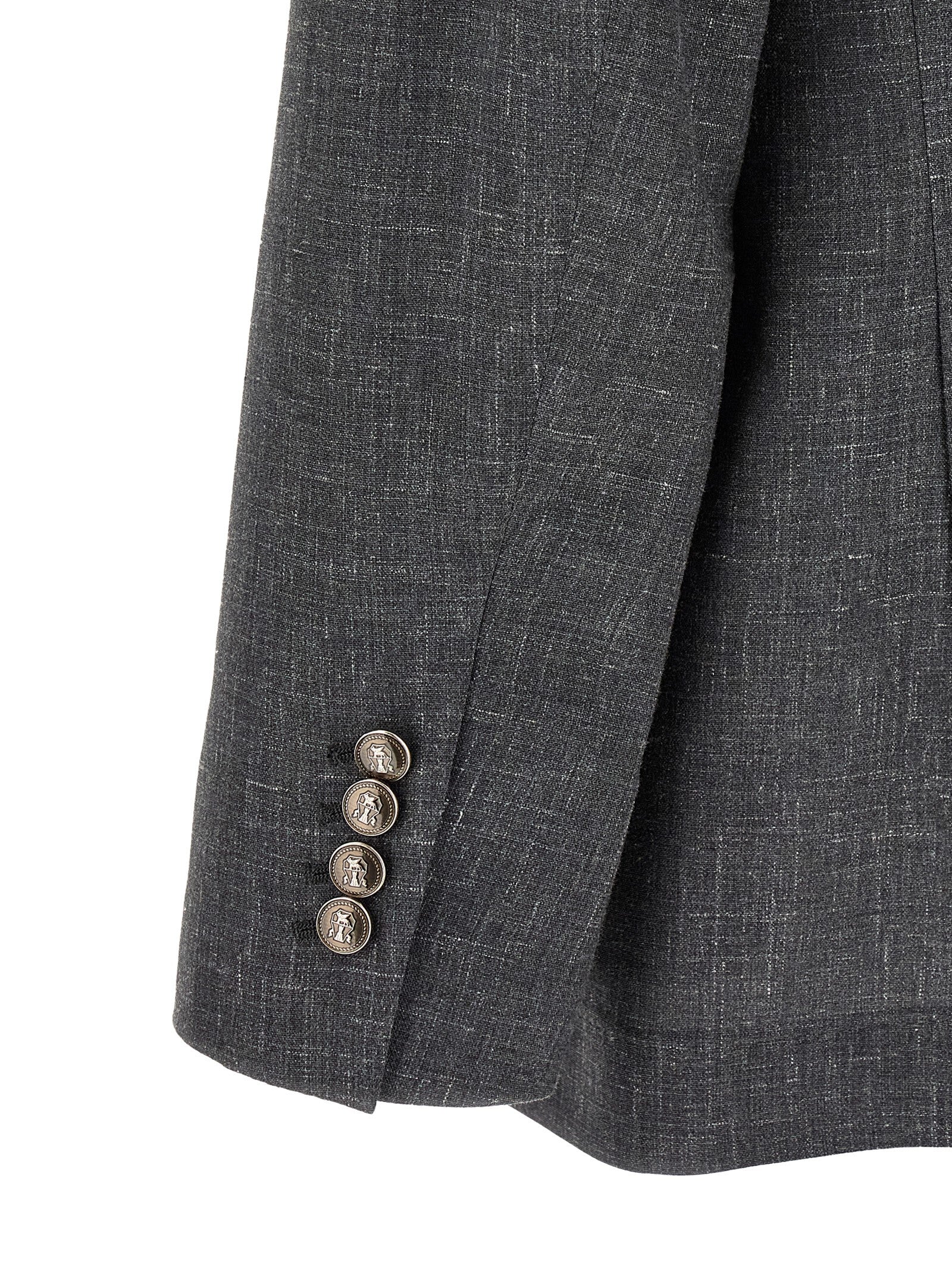 Brunello Cucinelli Gray Wool Blazer Brunello Cucinelli