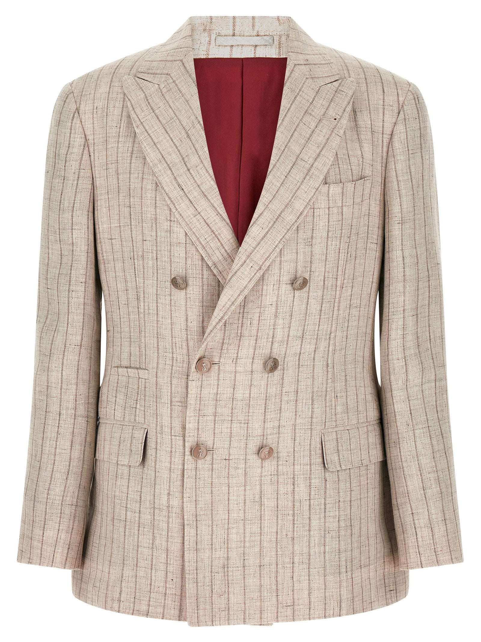 Brunello Cucinelli Gray Linen Blazer Brunello Cucinelli