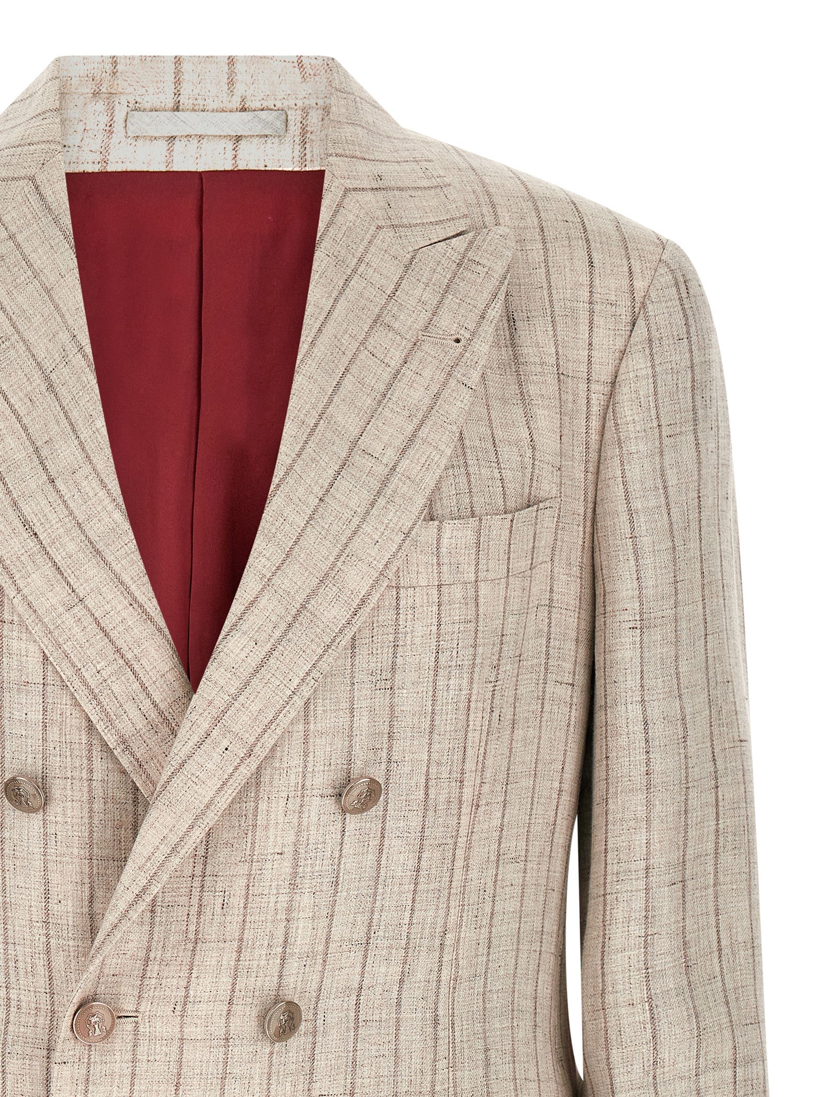 Brunello Cucinelli Gray Linen Blazer Brunello Cucinelli