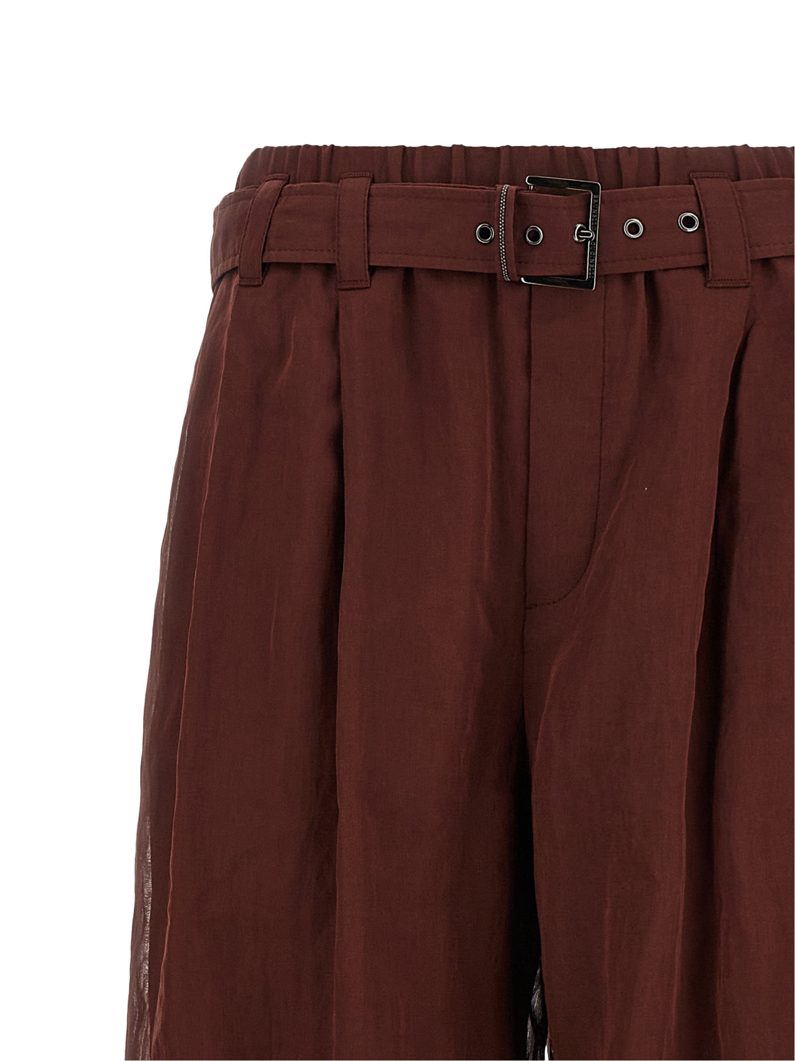 Brunello Cucinelli Bordeaux Cotton Flared Pants Brunello Cucinelli