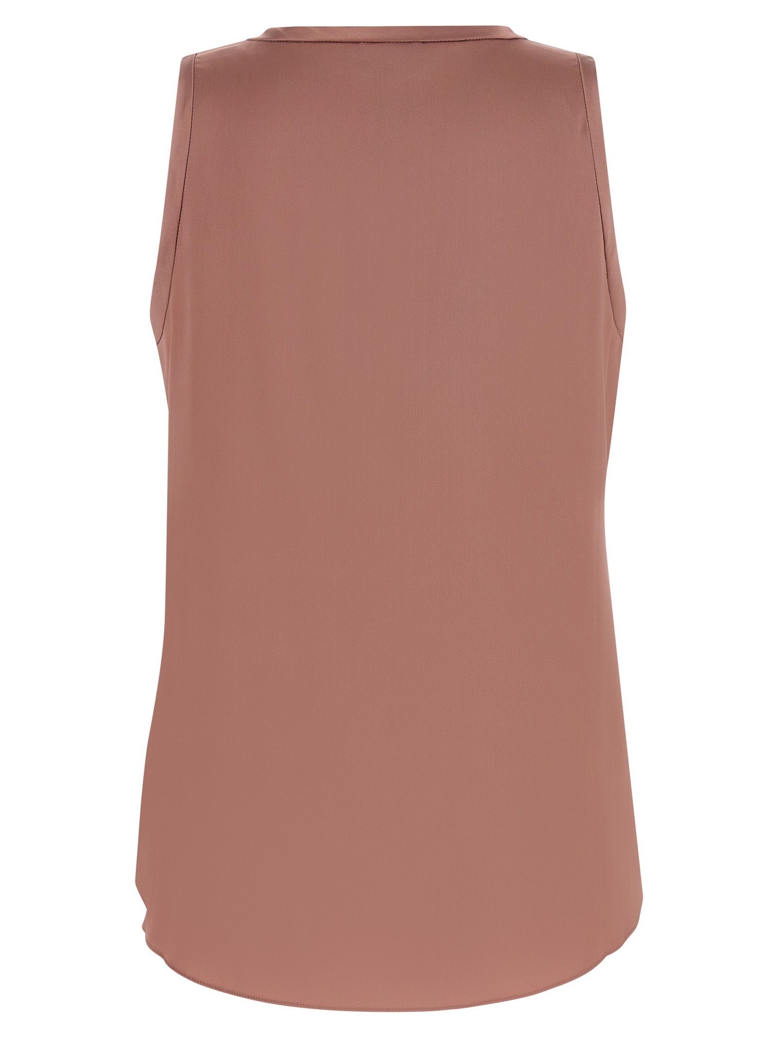 Brunello Cucinelli Multicolor Silk Sleeveles T-Shirt Brunello Cucinelli
