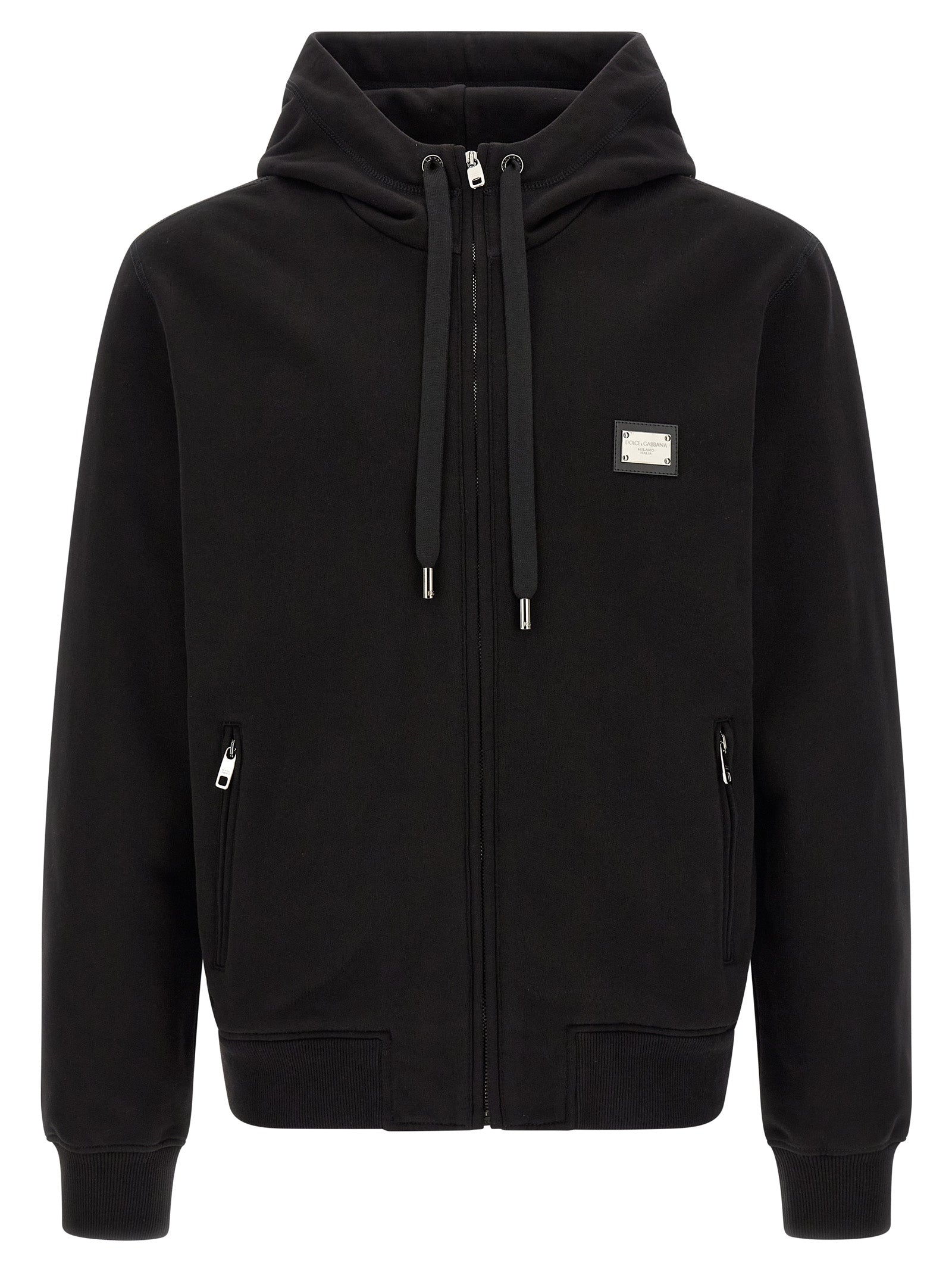 Dolce & Gabbana Black Cotton Sweatshirt Dolce & Gabbana