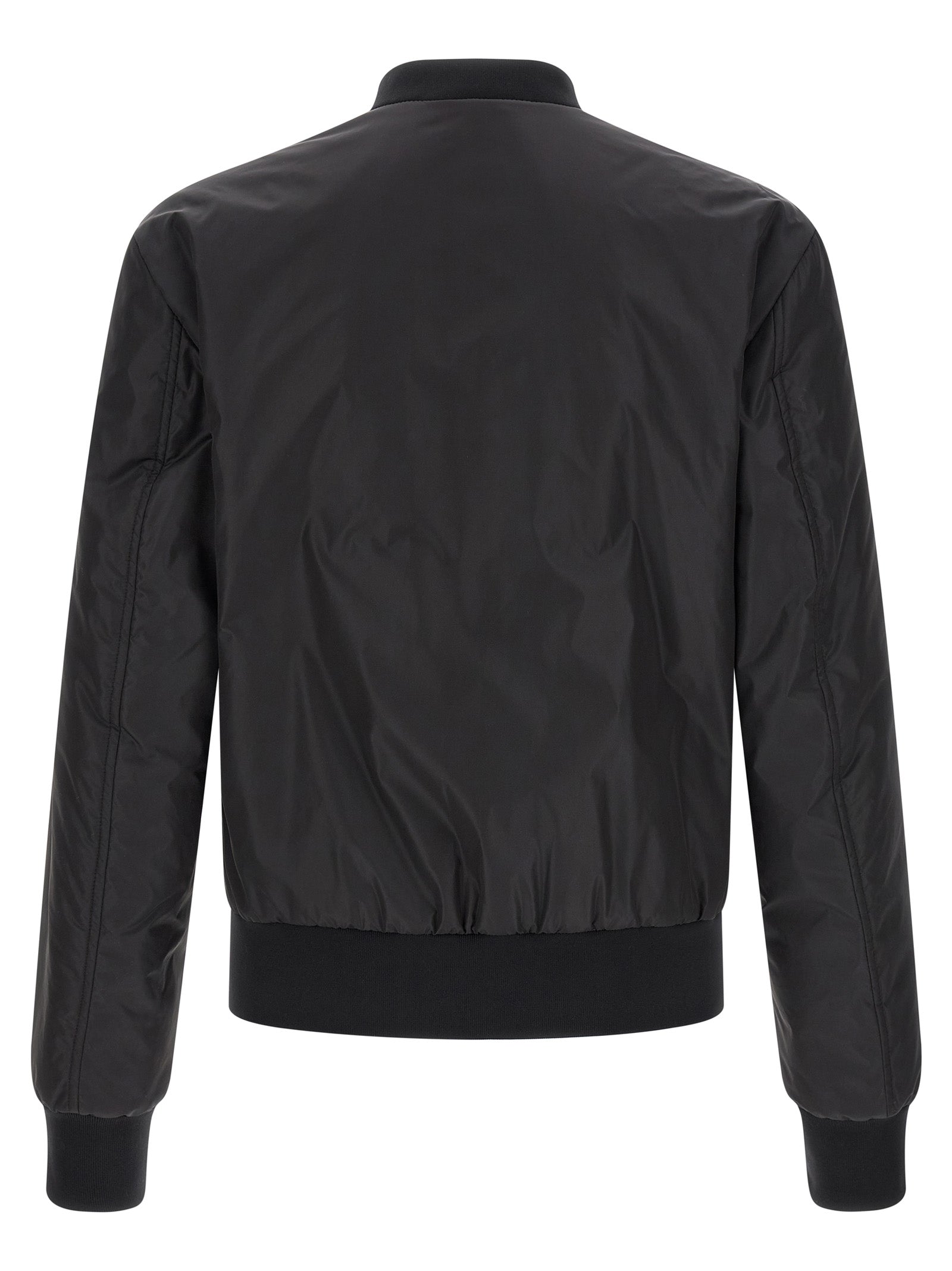 Dolce & Gabbana Black Polyamide Bomber Dolce & Gabbana