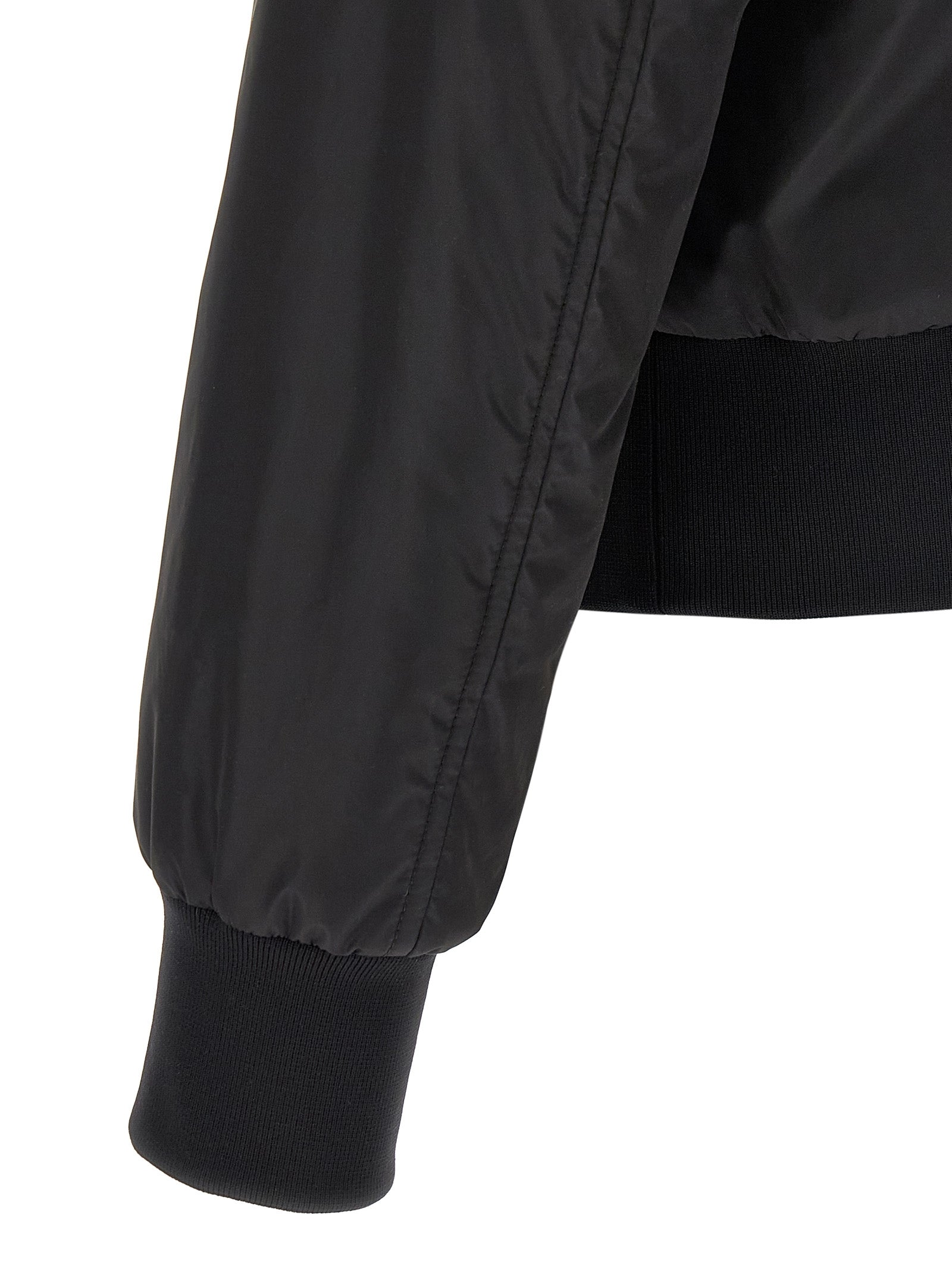 Dolce & Gabbana Black Polyamide Bomber Dolce & Gabbana