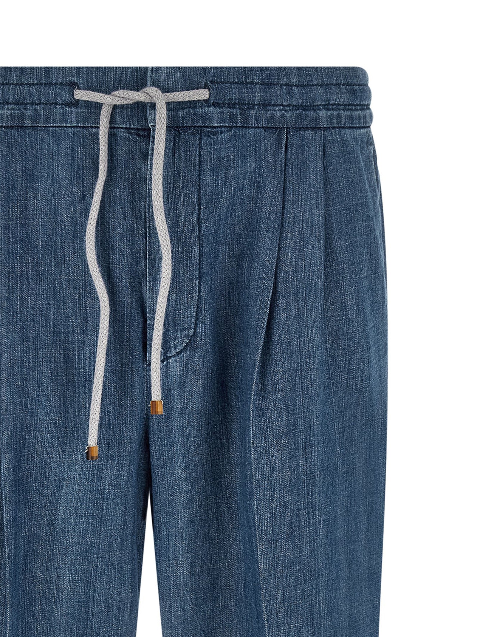 Brunello Cucinelli Blue Cotton Relaxed Fit Jeans Brunello Cucinelli