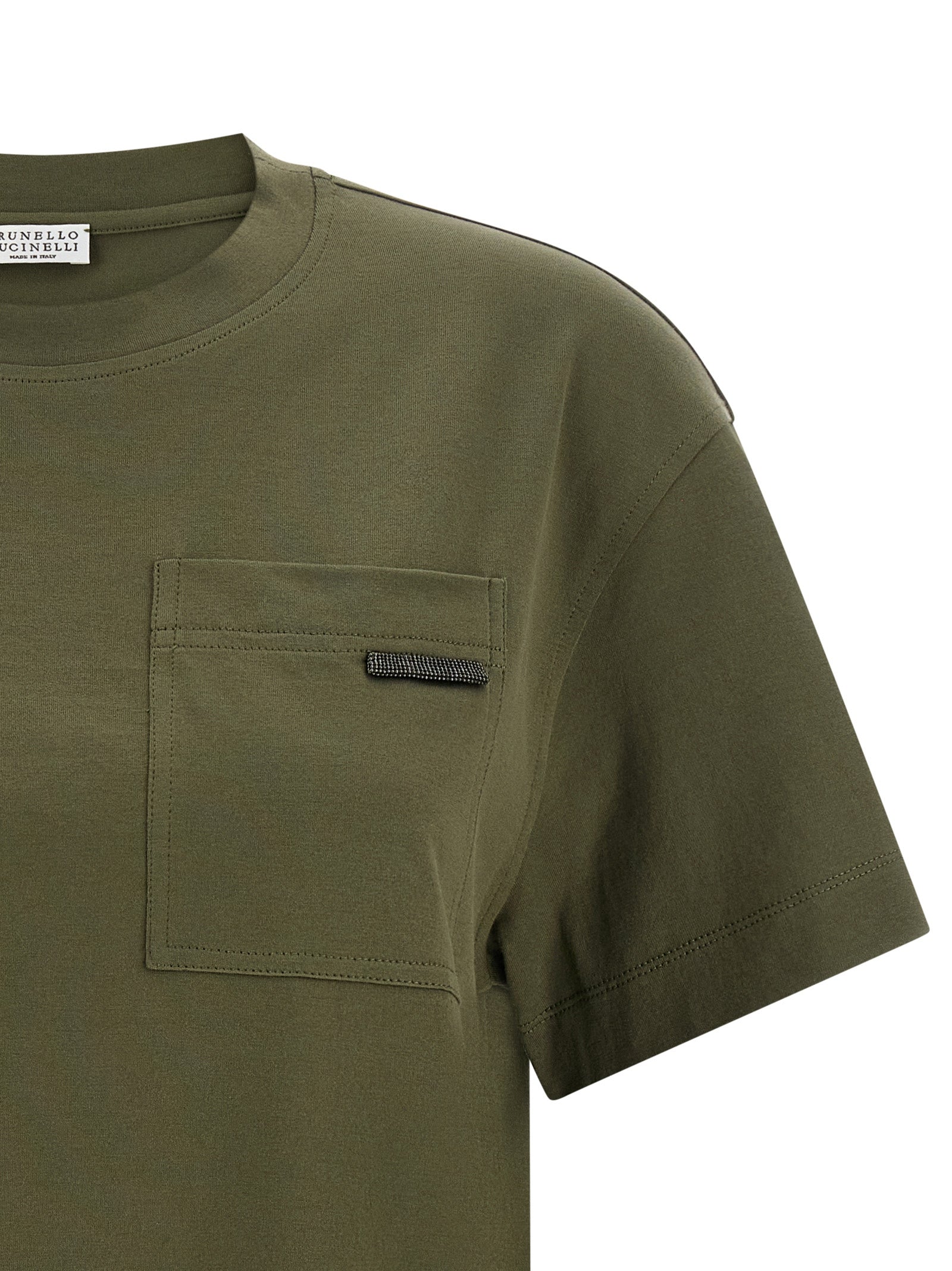 Brunello Cucinelli Bicolor Cotton T-Shirt Brunello Cucinelli