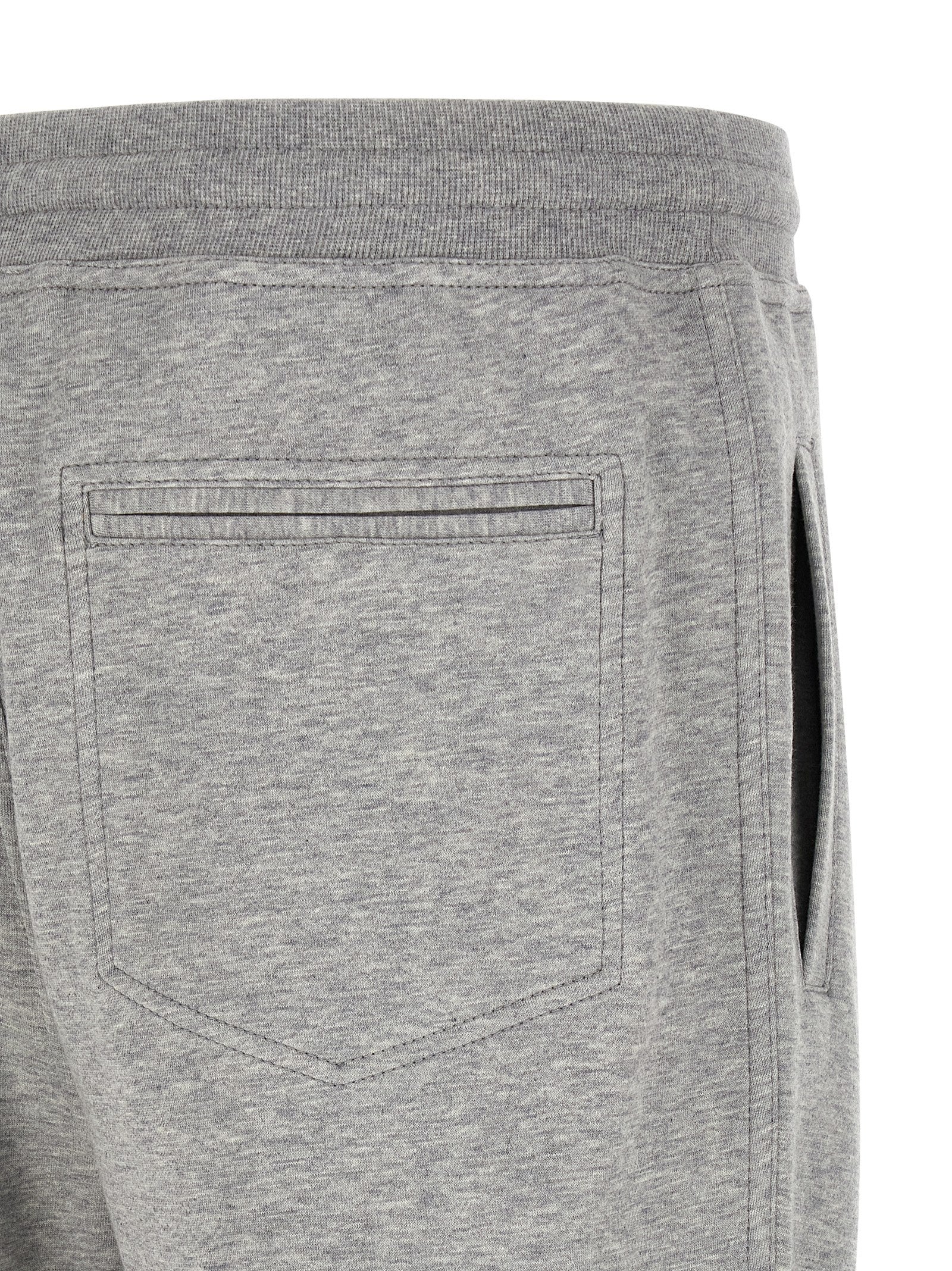 Brunello Cucinelli Gray Cotton Athletic Pants Brunello Cucinelli
