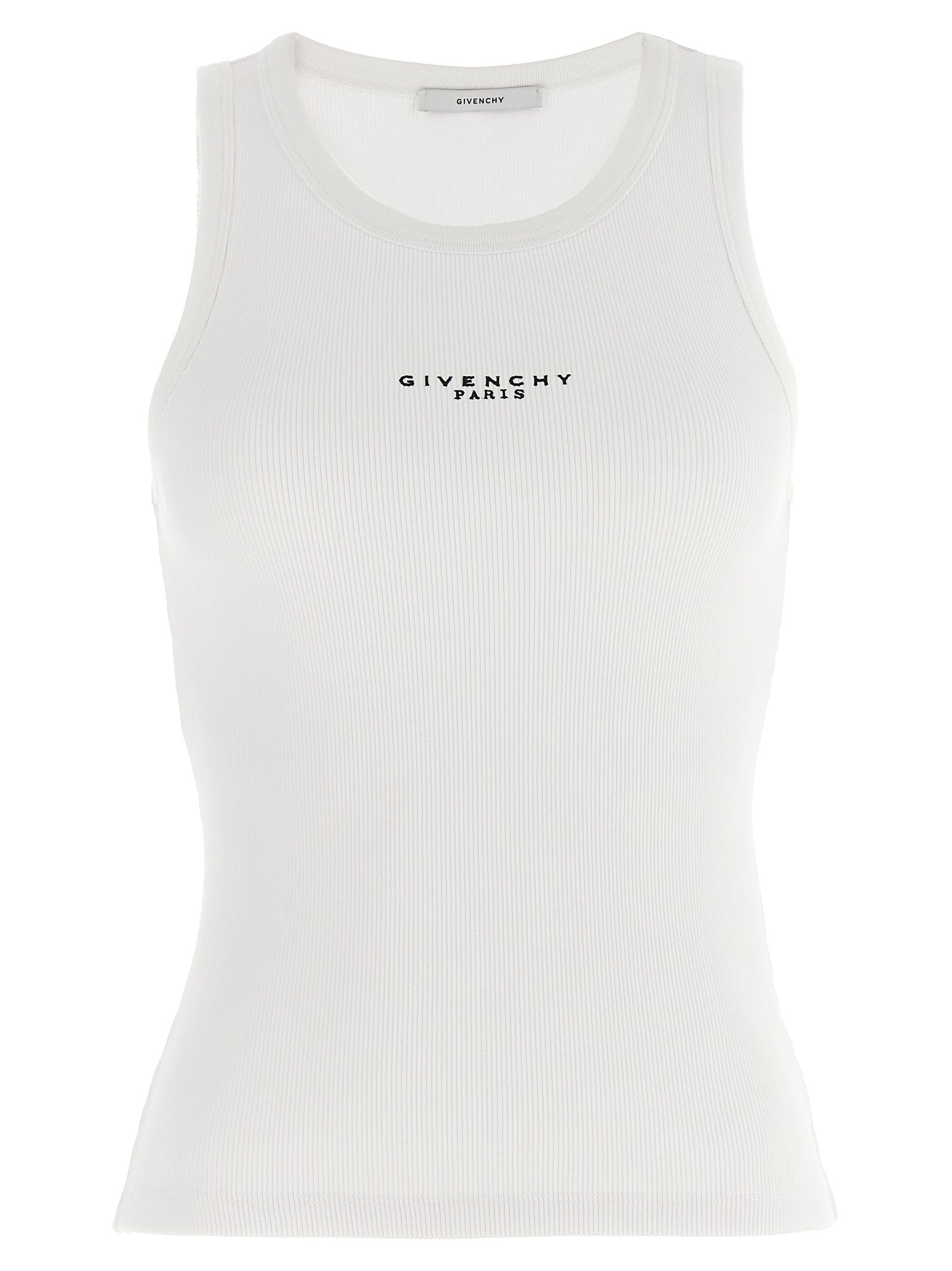 Givenchy White Cotton Sleeveles T-Shirt Givenchy
