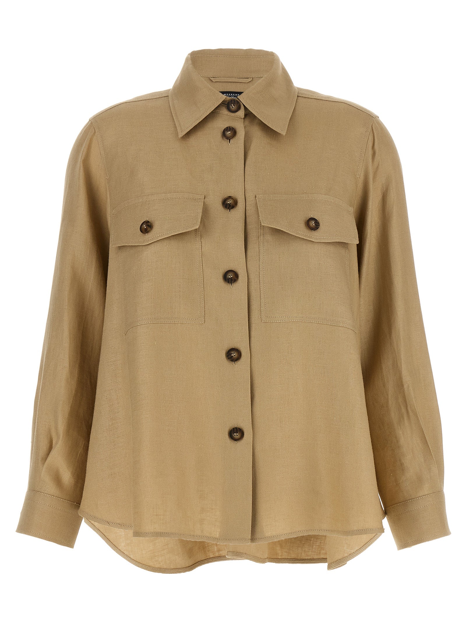Max Mara Beige Linen Blouse Max Mara