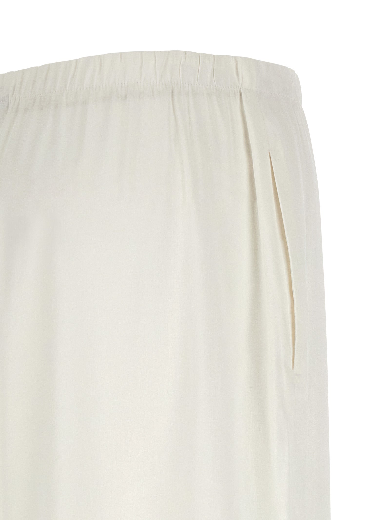 Max Mara White Linen Casual Pants Max Mara