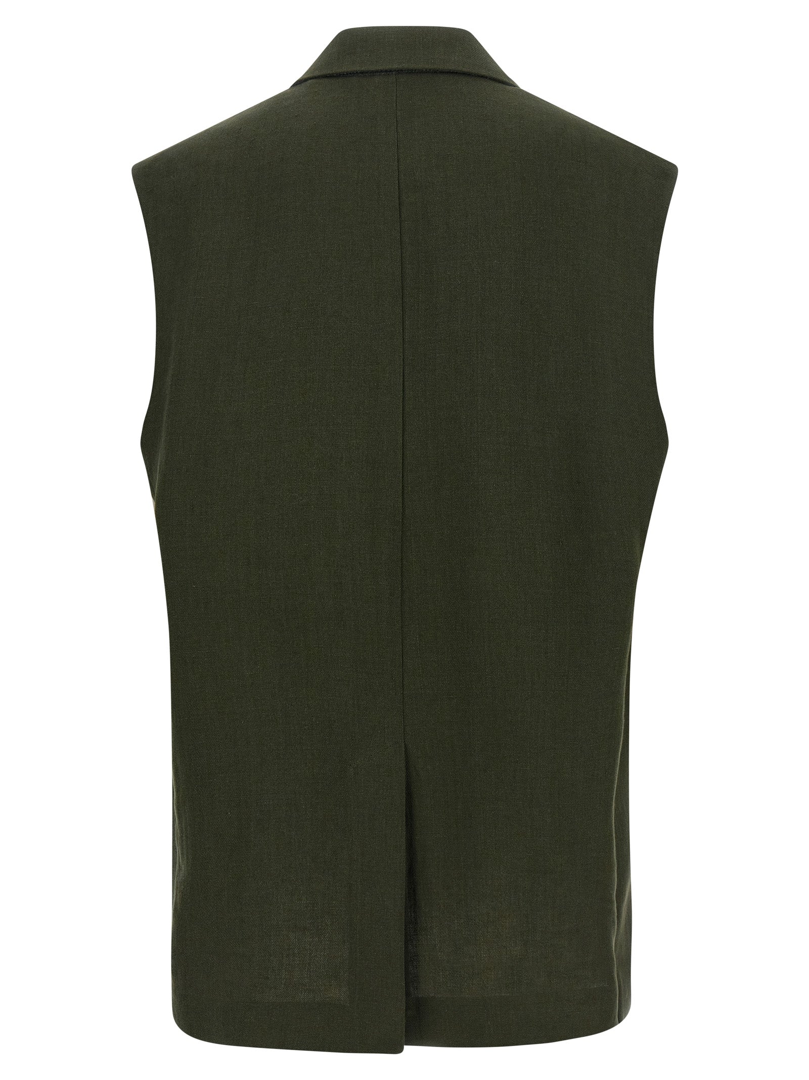 Max Mara Bicolor Linen Sleeveless Jacket Max Mara
