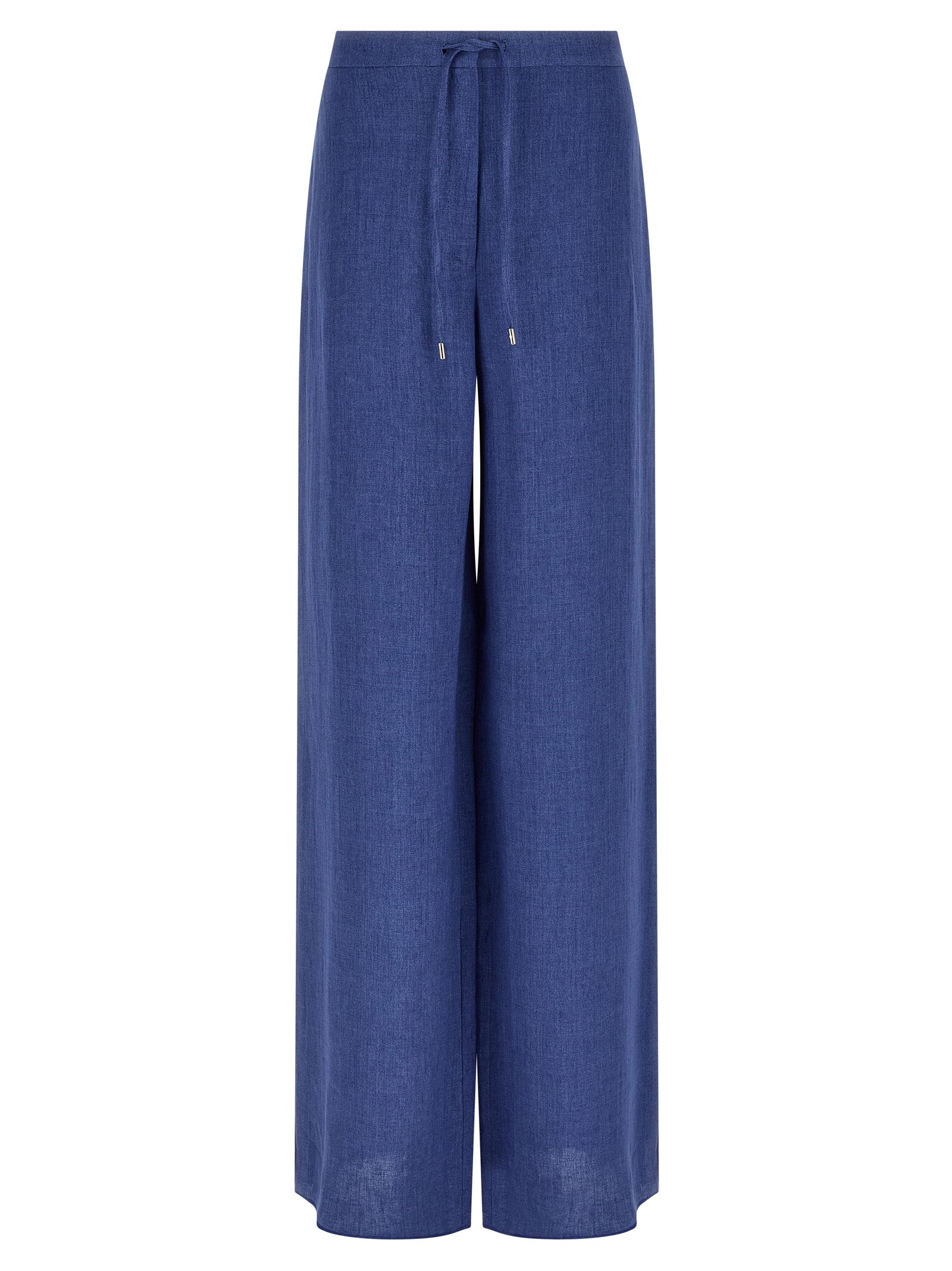 Max Mara Blue Linen Casual Pants Max Mara