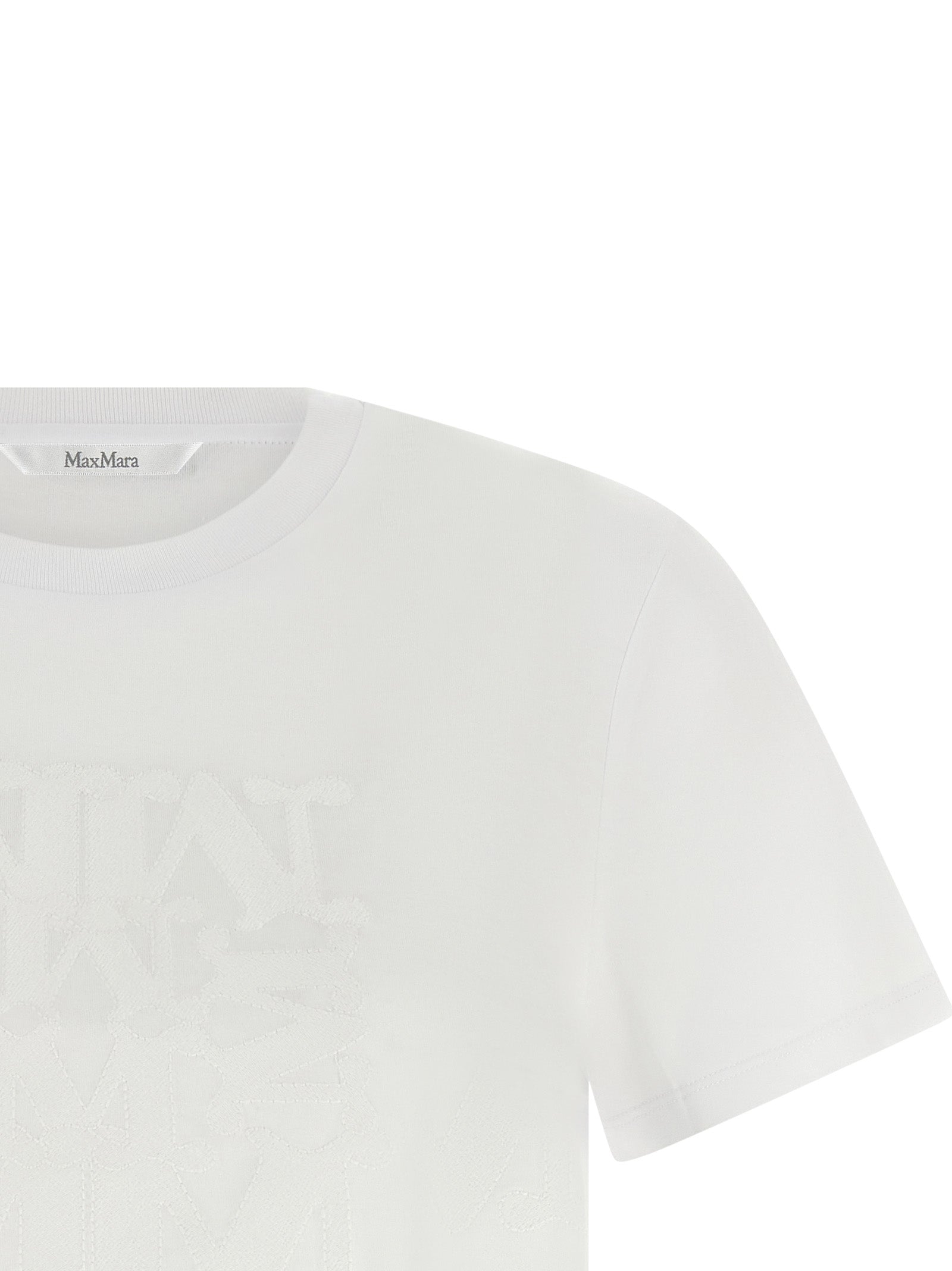 Max Mara White Cotton T-Shirt Max Mara