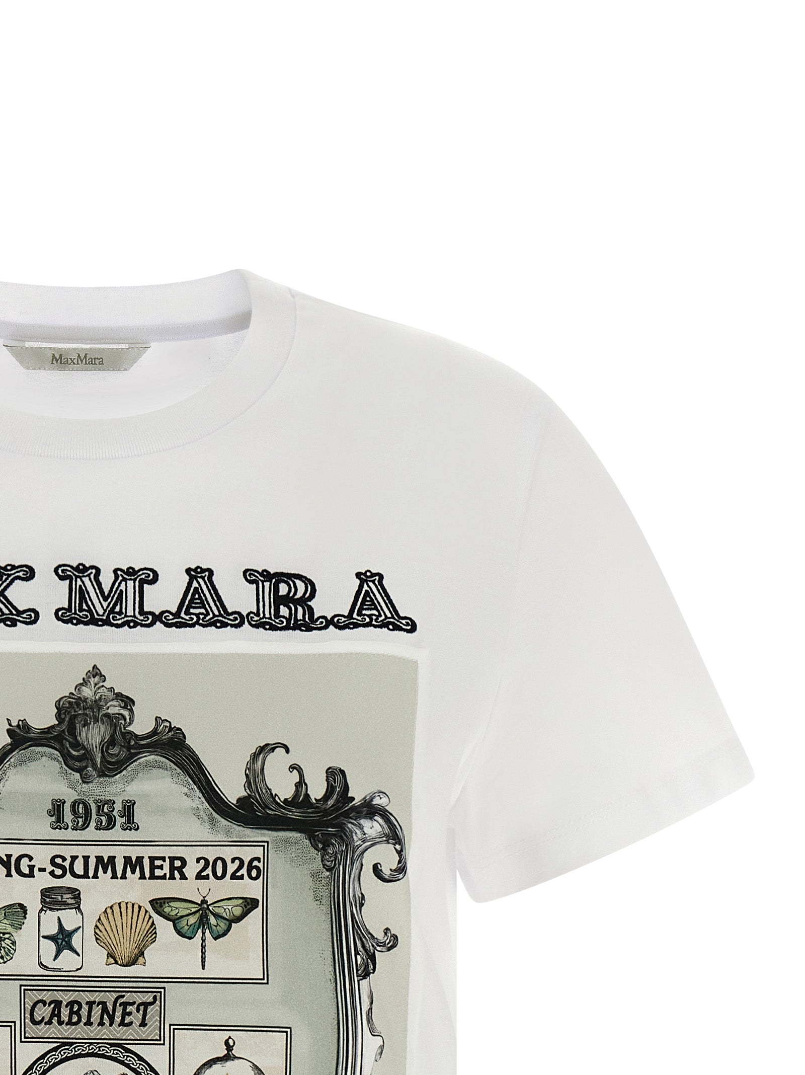 Max Mara White Cotton T-Shirt Max Mara