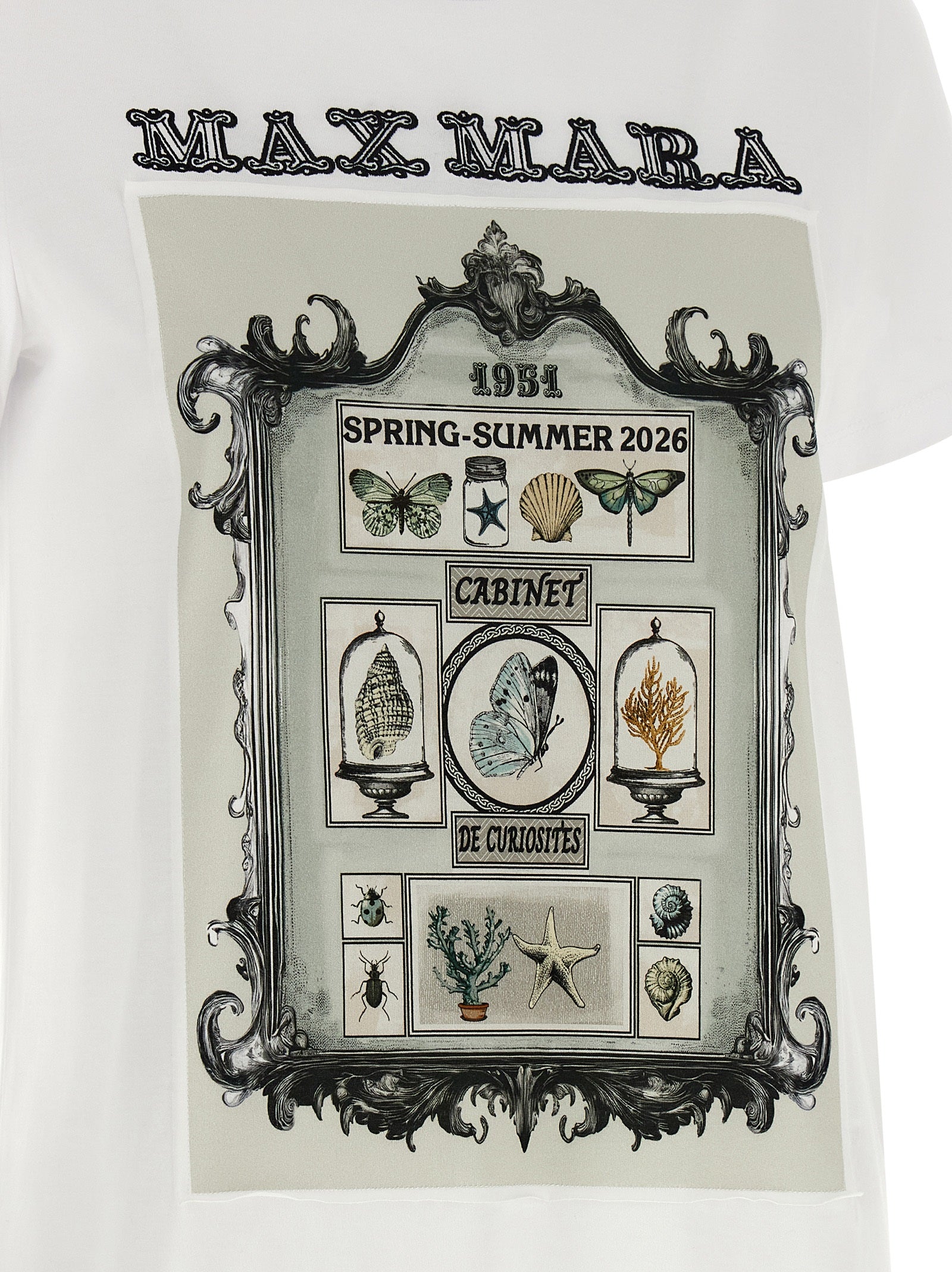 Max Mara White Cotton T-Shirt Max Mara
