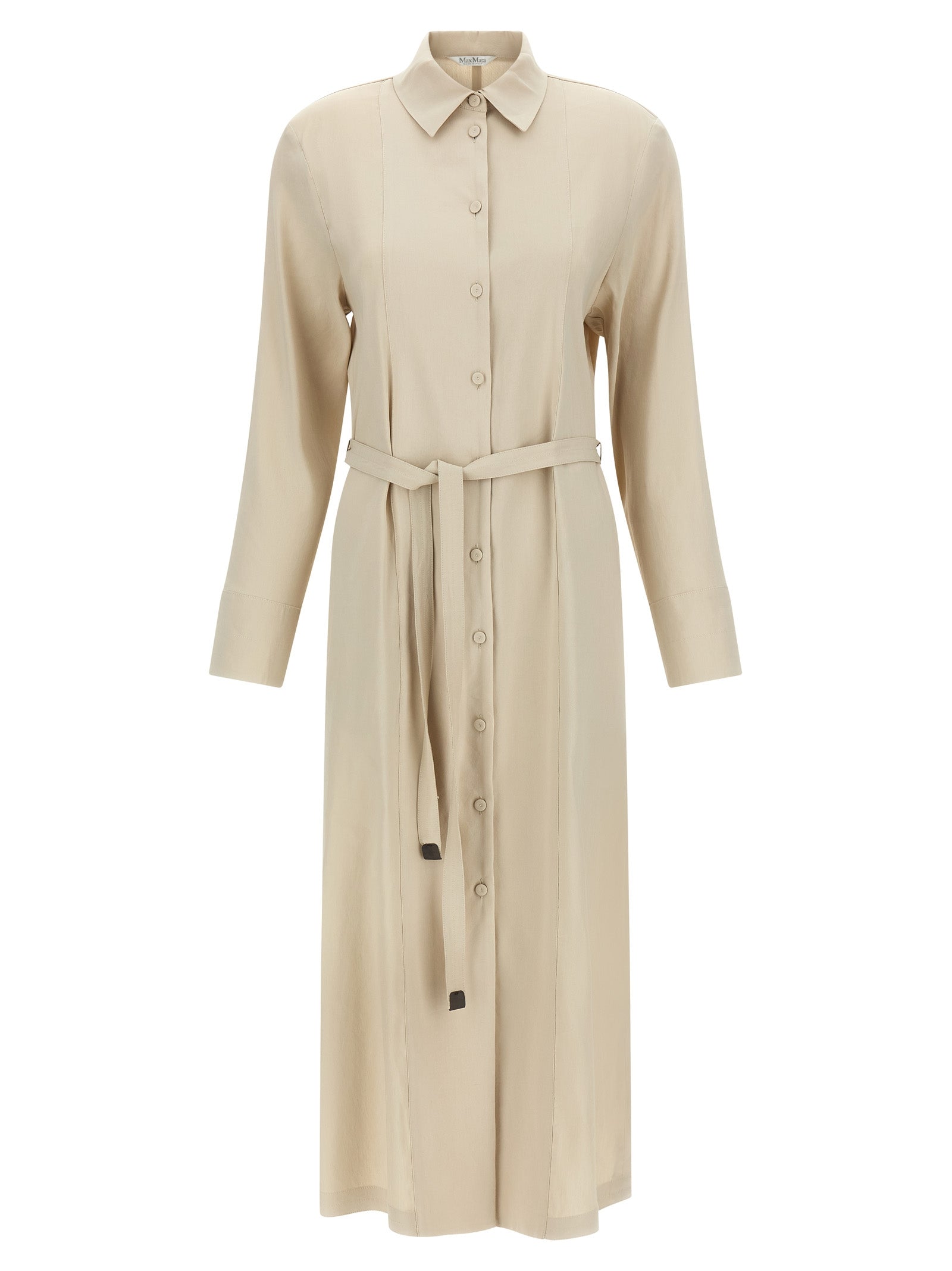 Max Mara Beige Linen Long Dress Max Mara
