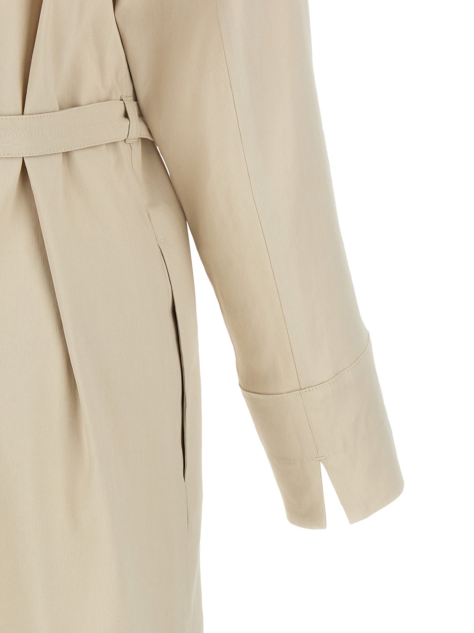 Max Mara Beige Linen Long Dress Max Mara