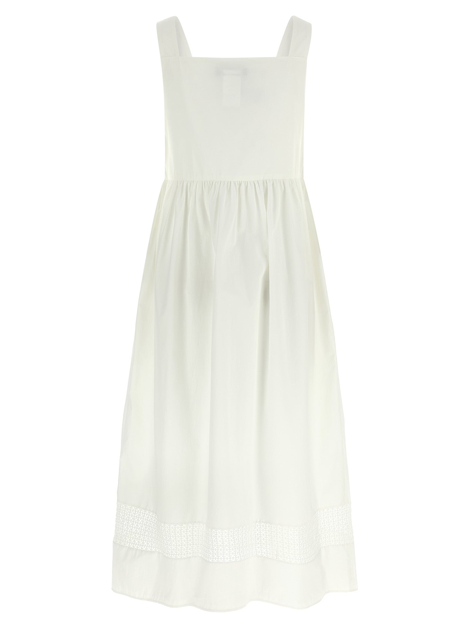 Max Mara White Cotton Long Dress Max Mara