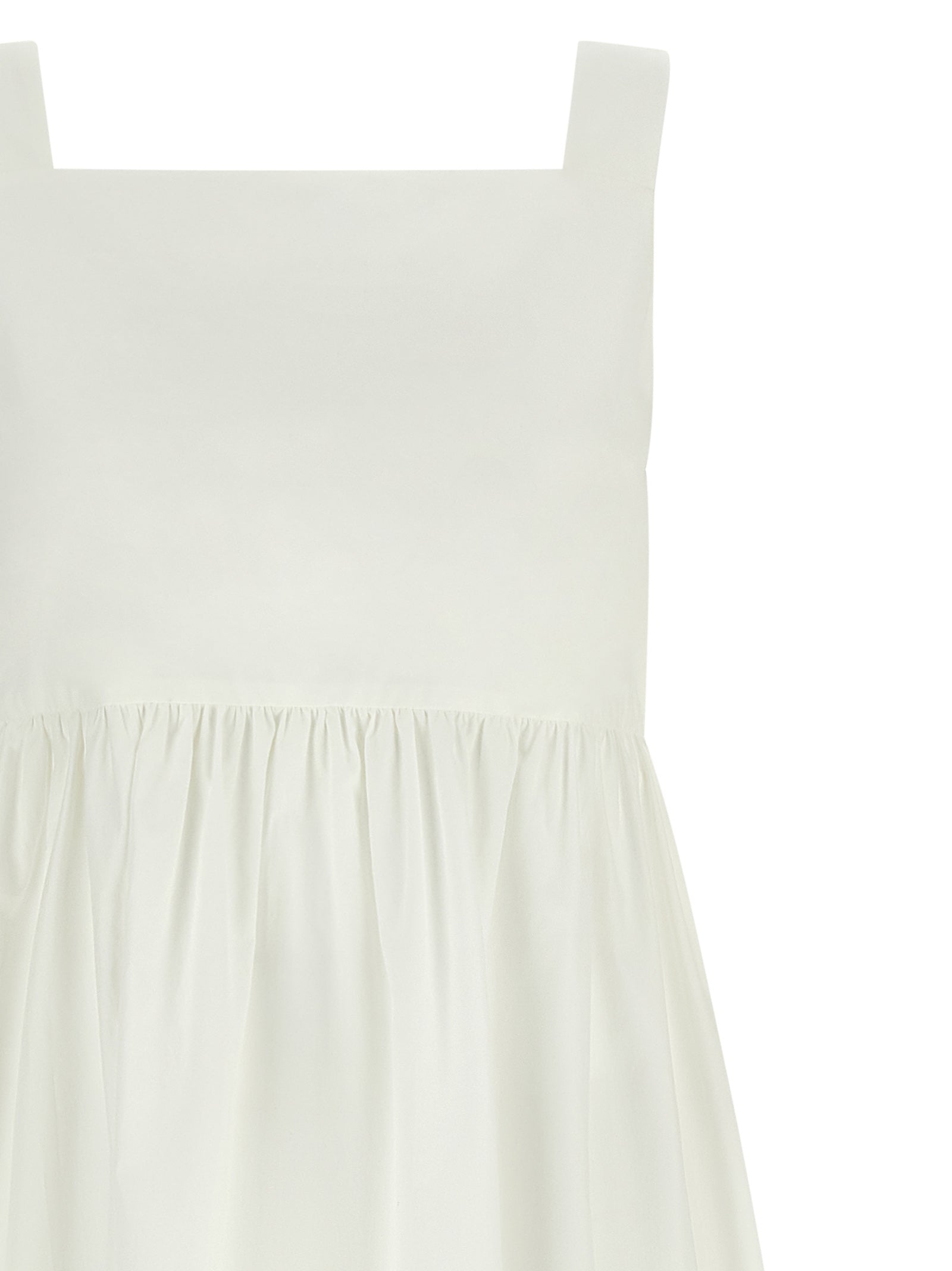Max Mara White Cotton Long Dress Max Mara