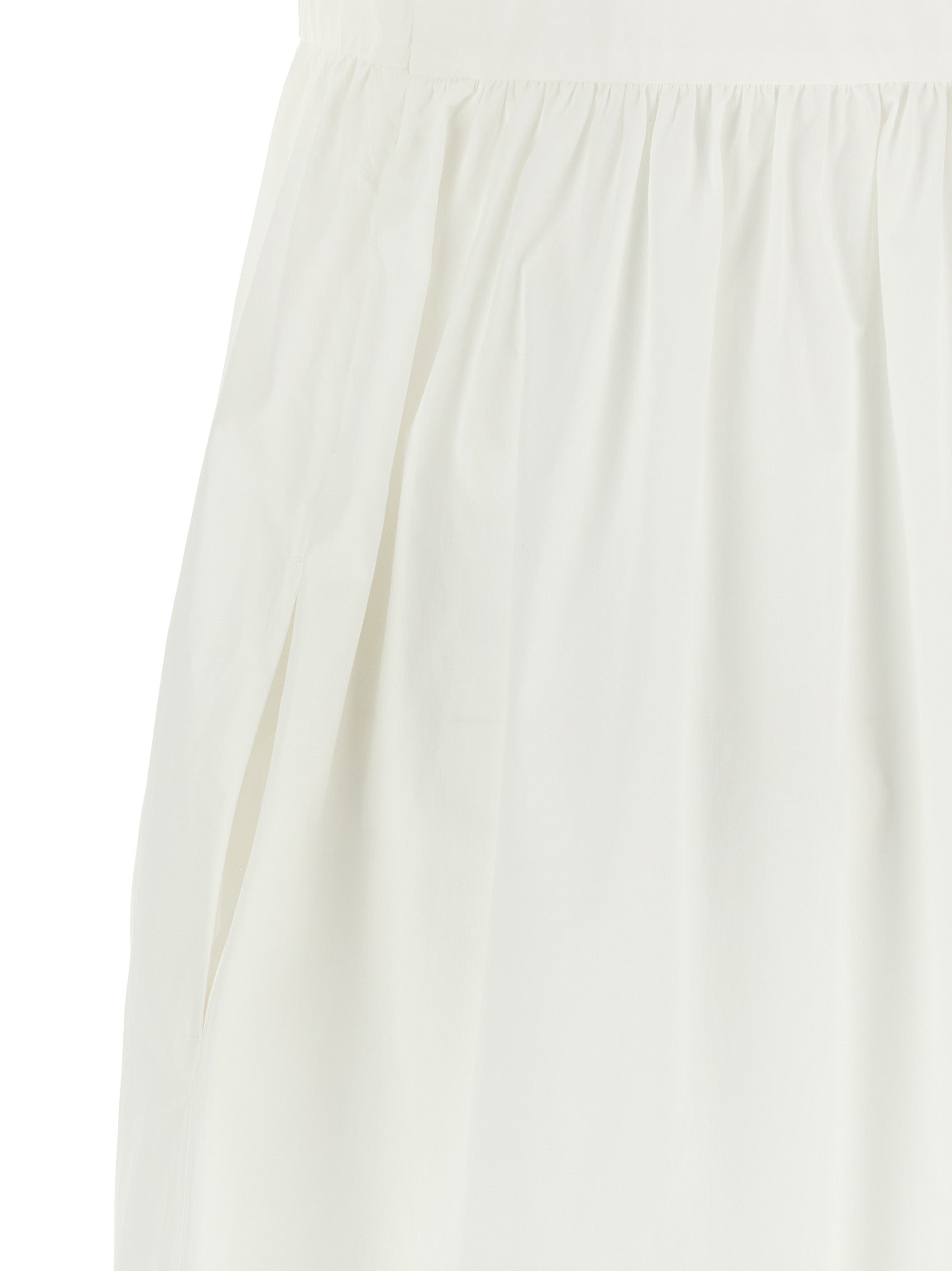 Max Mara White Cotton Long Dress Max Mara