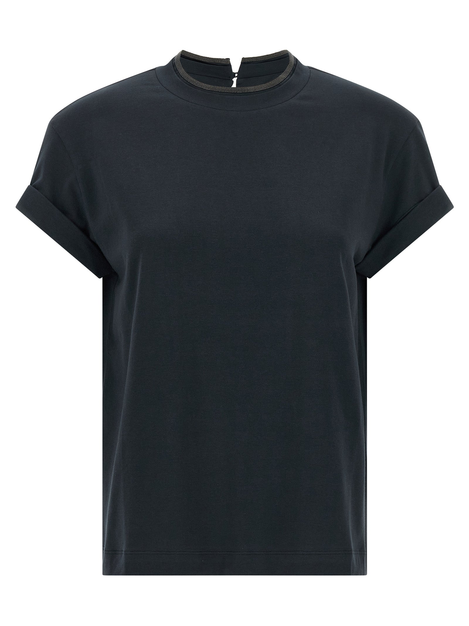 Brunello Cucinelli Blue Cotton T-Shirt Brunello Cucinelli