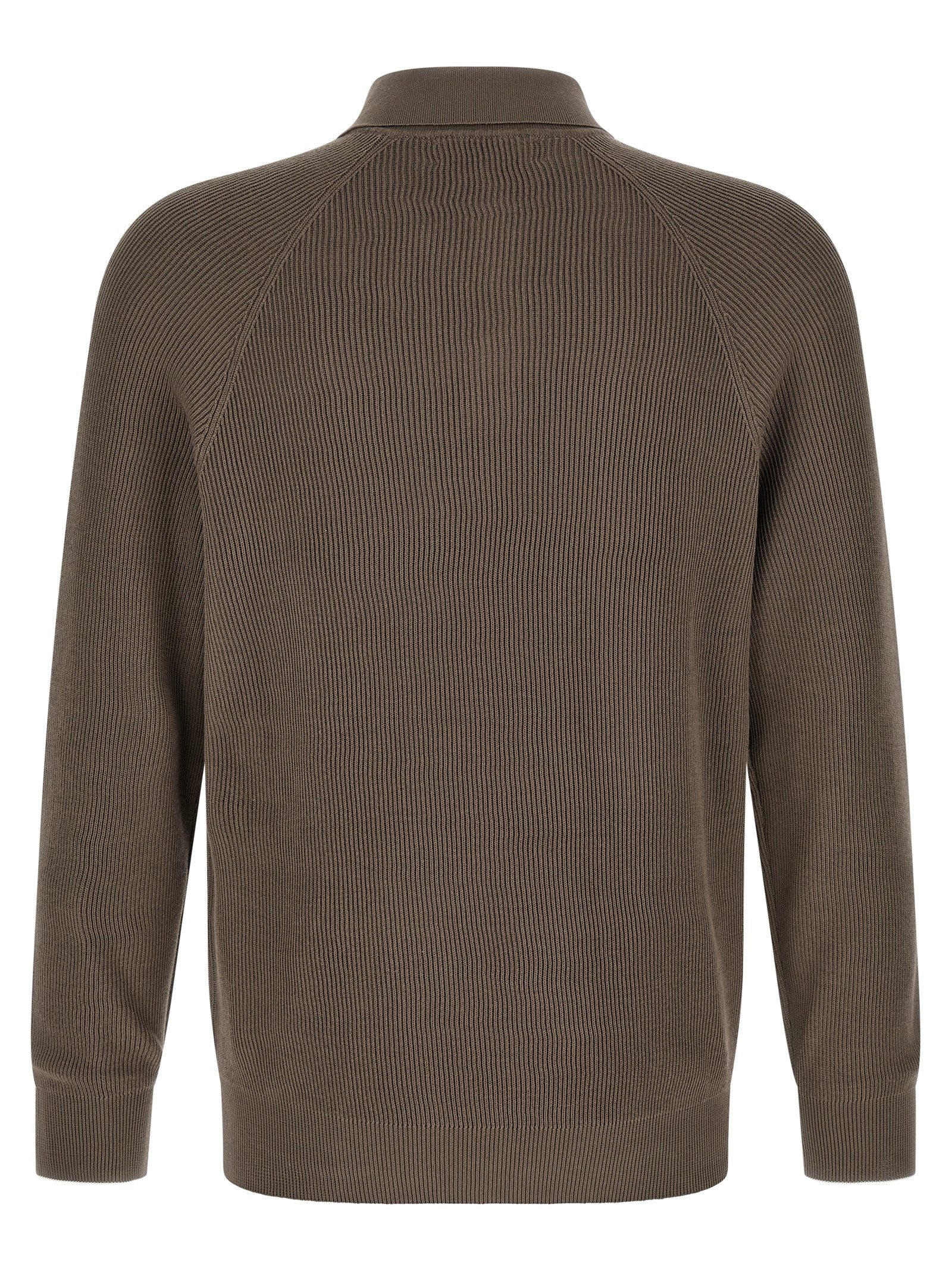 Brunello Cucinelli Brown Cotton Polo Shirt Brunello Cucinelli