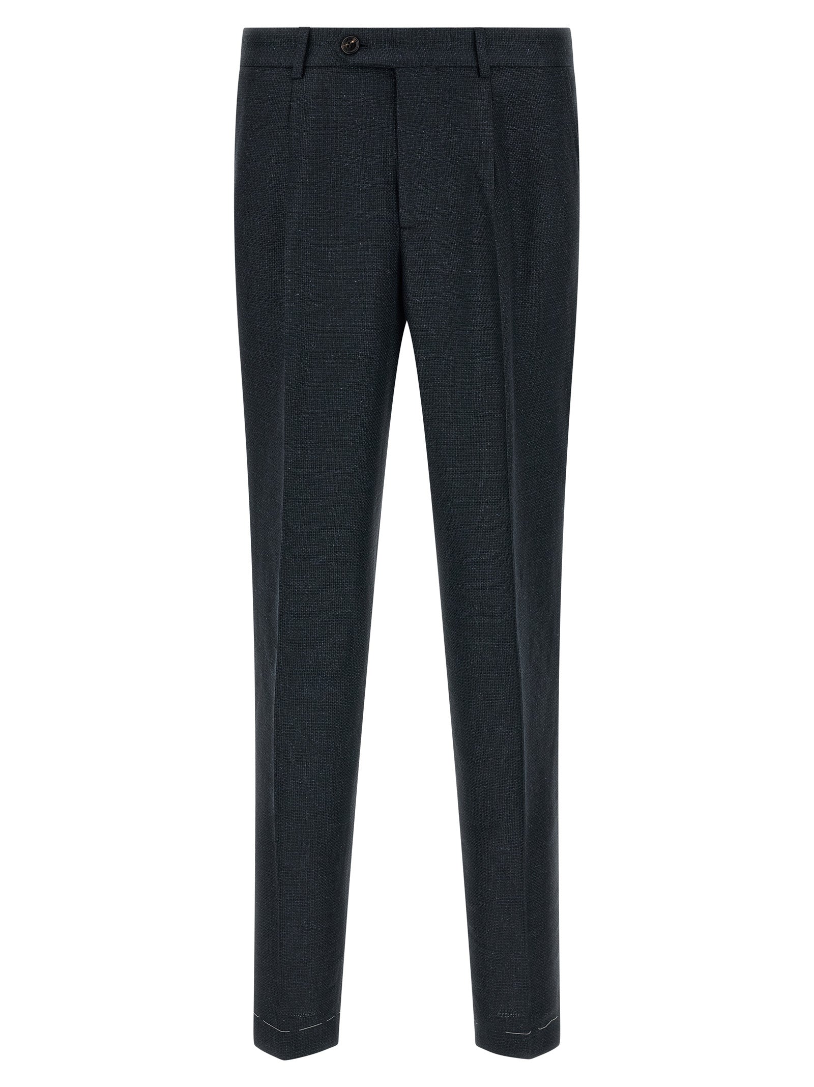 Brunello Cucinelli Blue Silk Two-Piece Suit Brunello Cucinelli