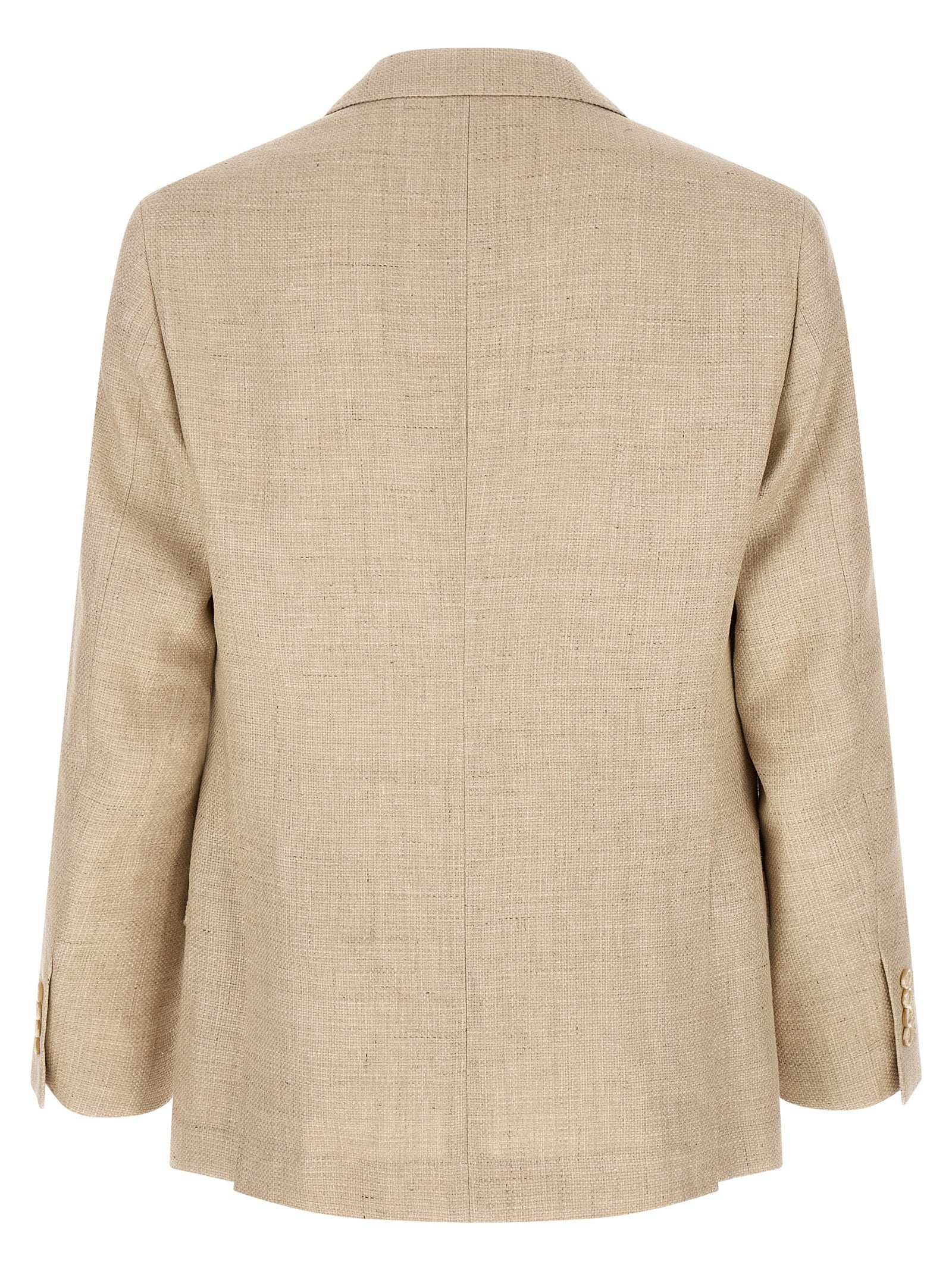 Brunello Cucinelli Beige Silk Two-Piece Suit Brunello Cucinelli