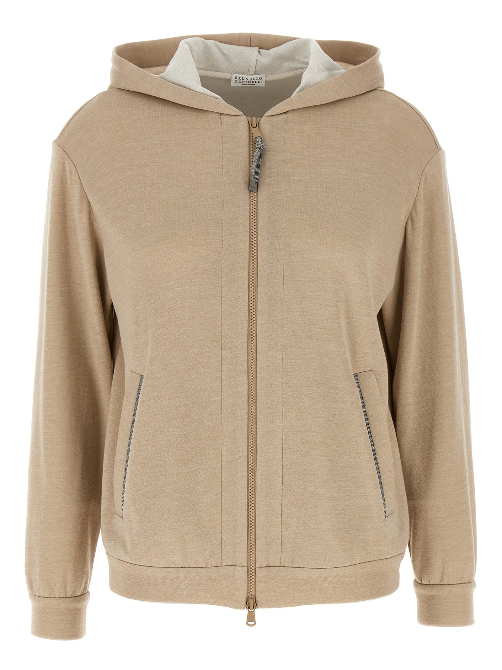 Brunello Cucinelli Beige Cotton Cardigan Brunello Cucinelli