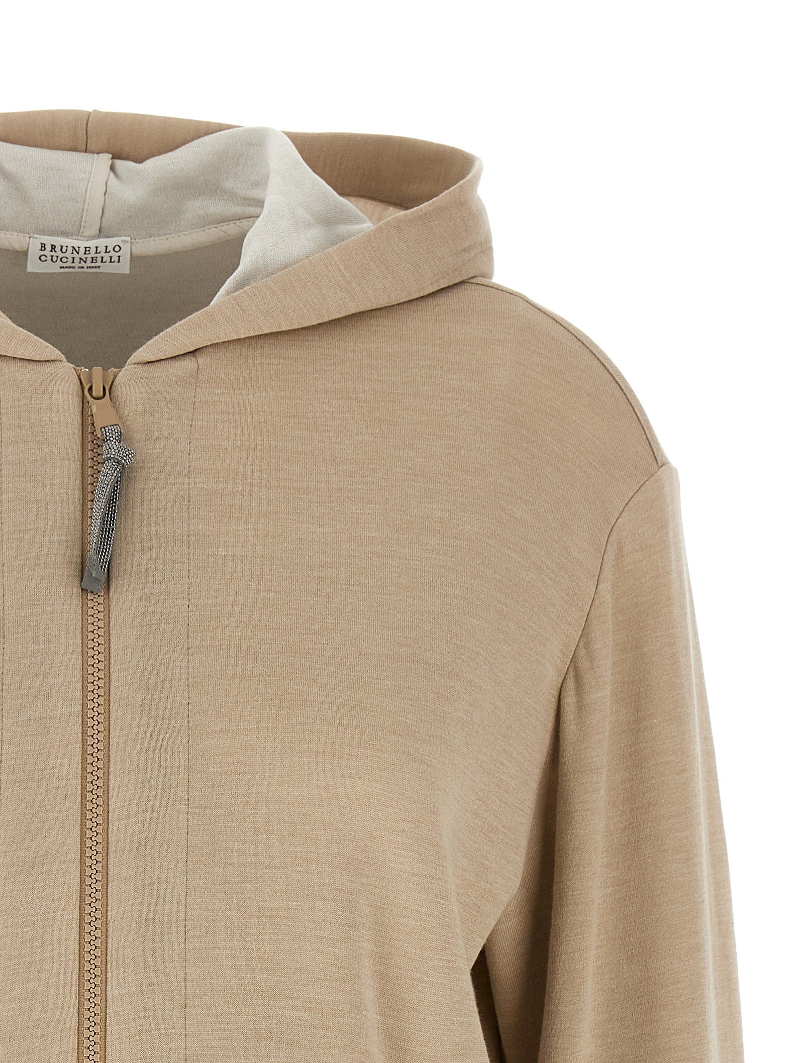 Brunello Cucinelli Beige Cotton Cardigan Brunello Cucinelli