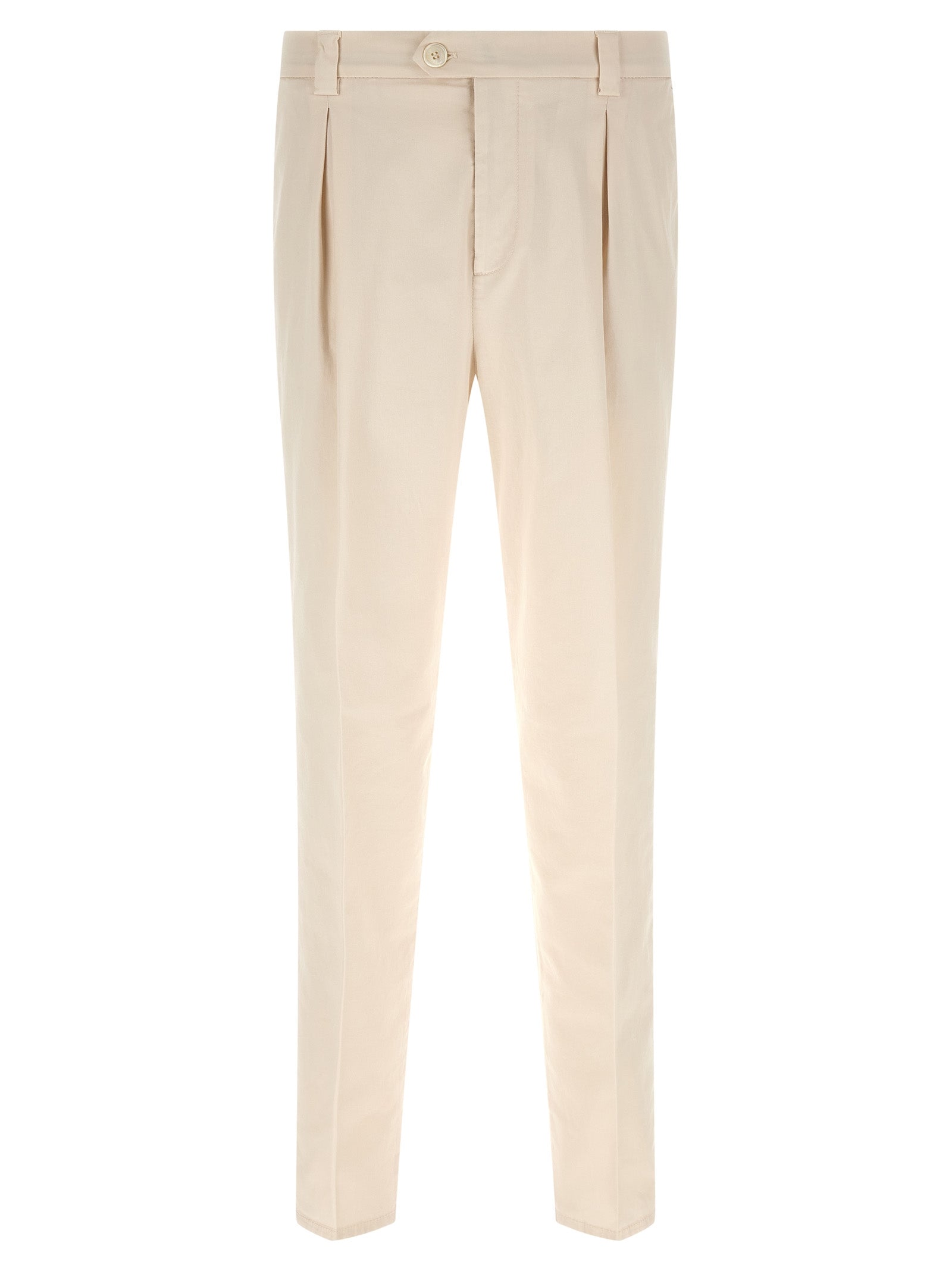 Brunello Cucinelli White Cotton Casual Pants Brunello Cucinelli