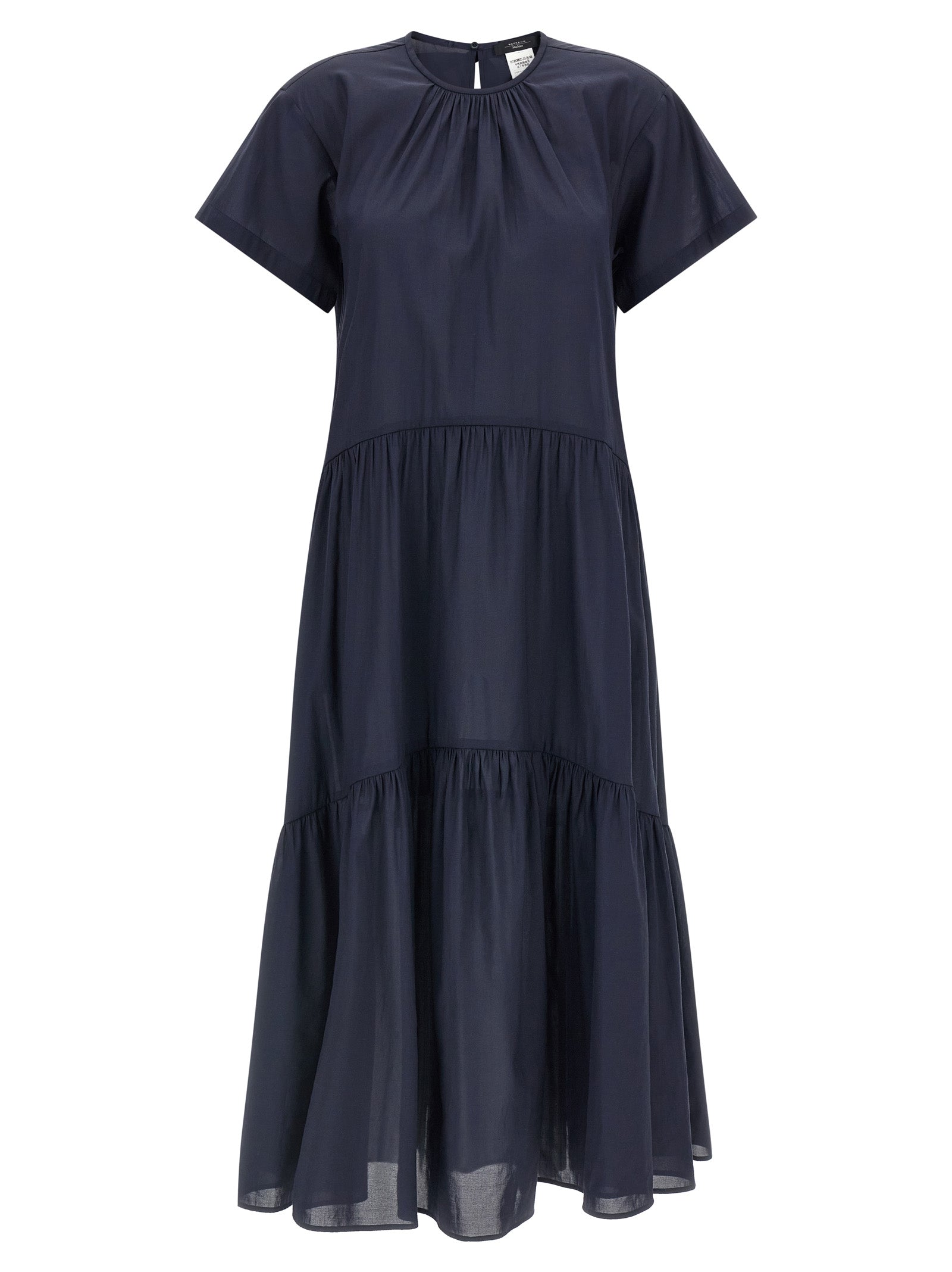 Max Mara Blue Acetate Long Dress Max Mara