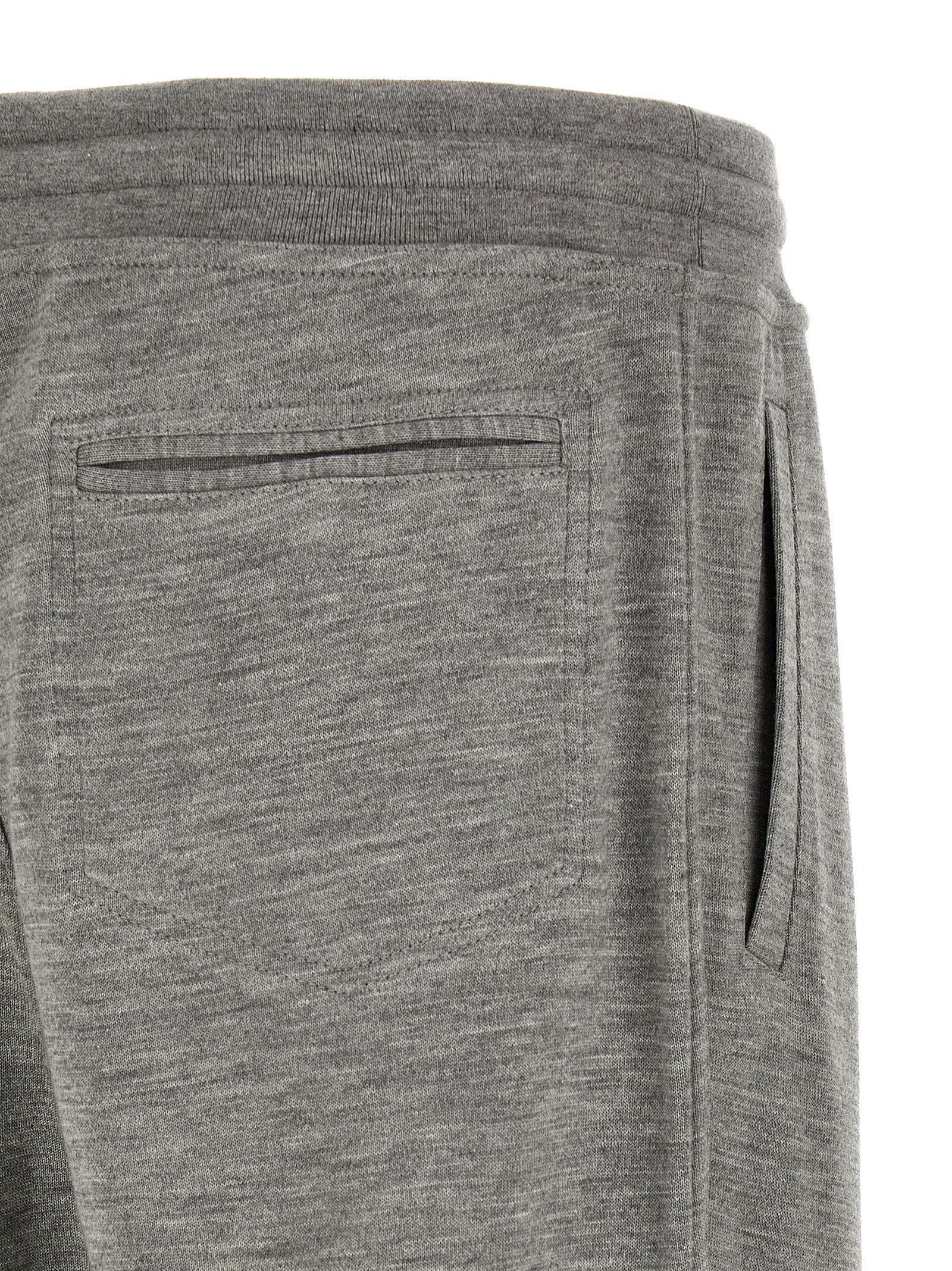 Brunello Cucinelli Gray Cashmere Joggers (Workout Pants) Brunello Cucinelli