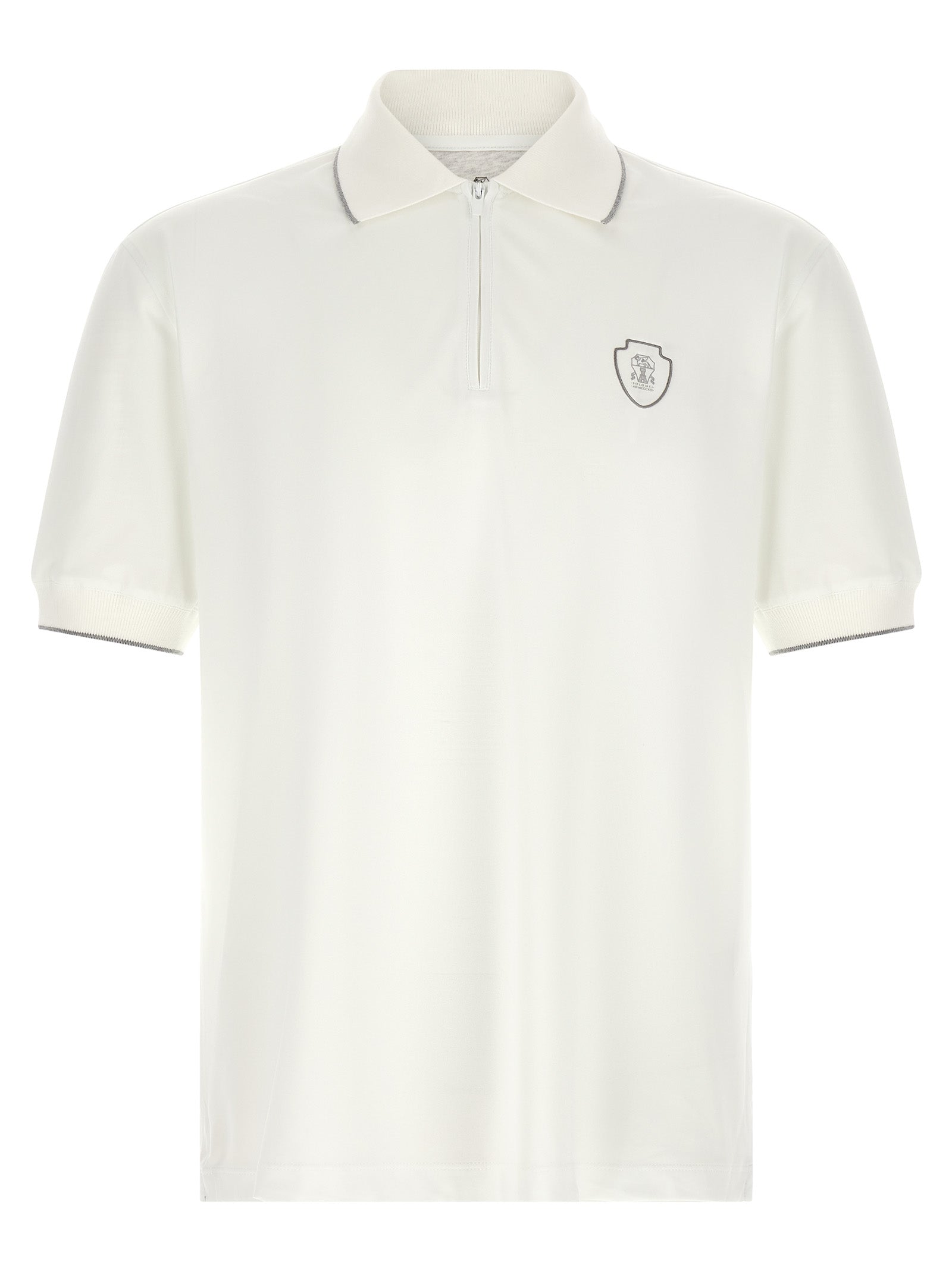 Brunello Cucinelli White Polyamide Polo Shirt Brunello Cucinelli