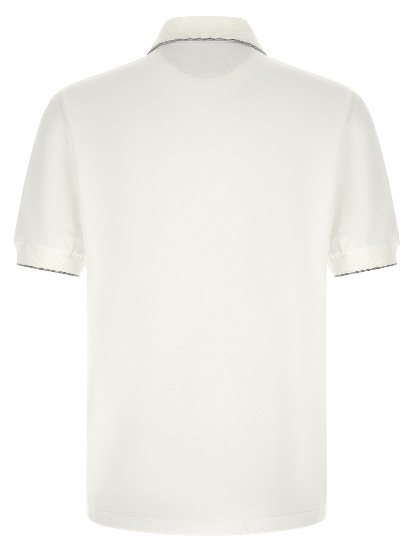 Brunello Cucinelli White Polyamide Polo Shirt Brunello Cucinelli